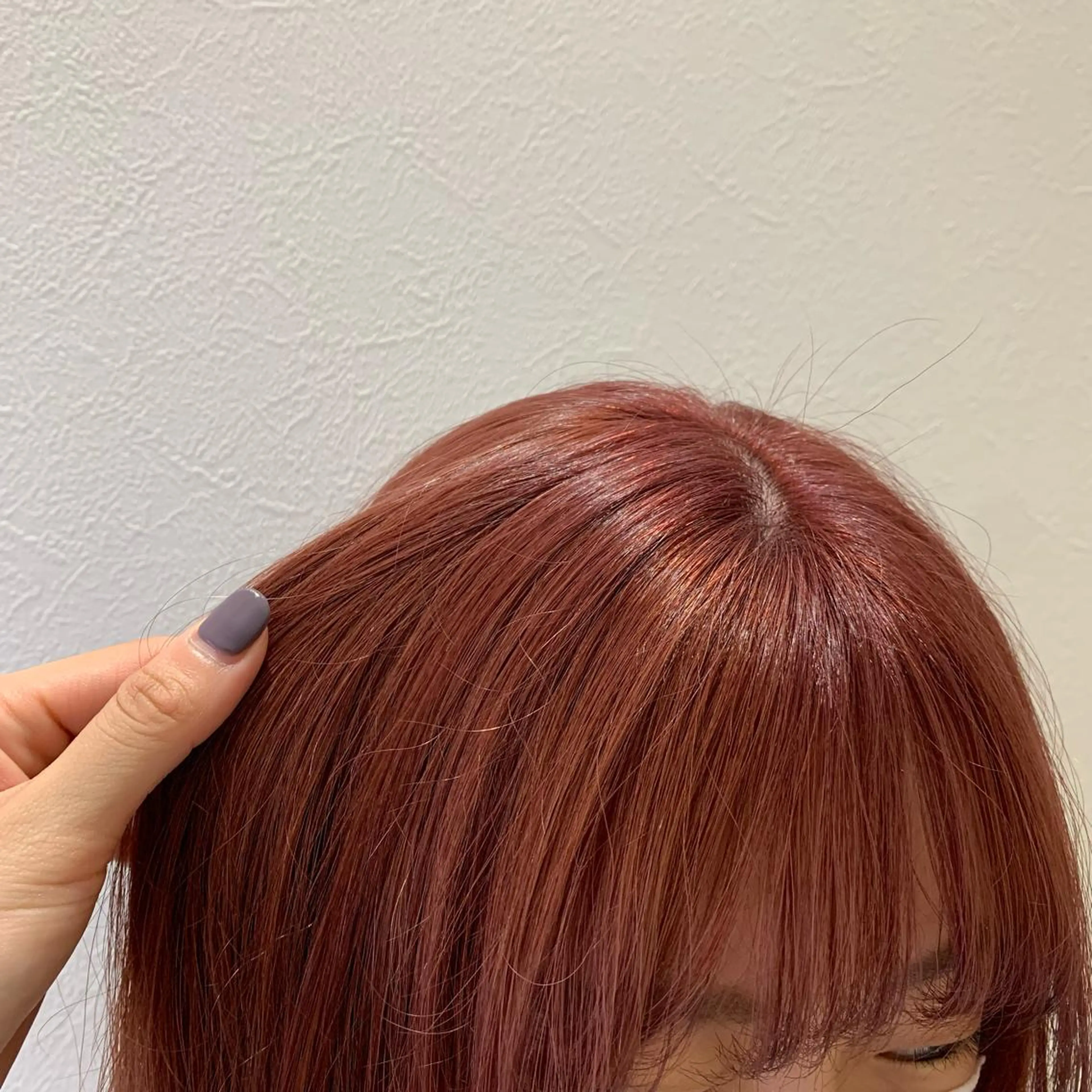 ミディアム カラー ブリーチ ピンクカラー カット ヘアカラー トリートメント hub hair レイヤー/透明感のヘアスタイル
