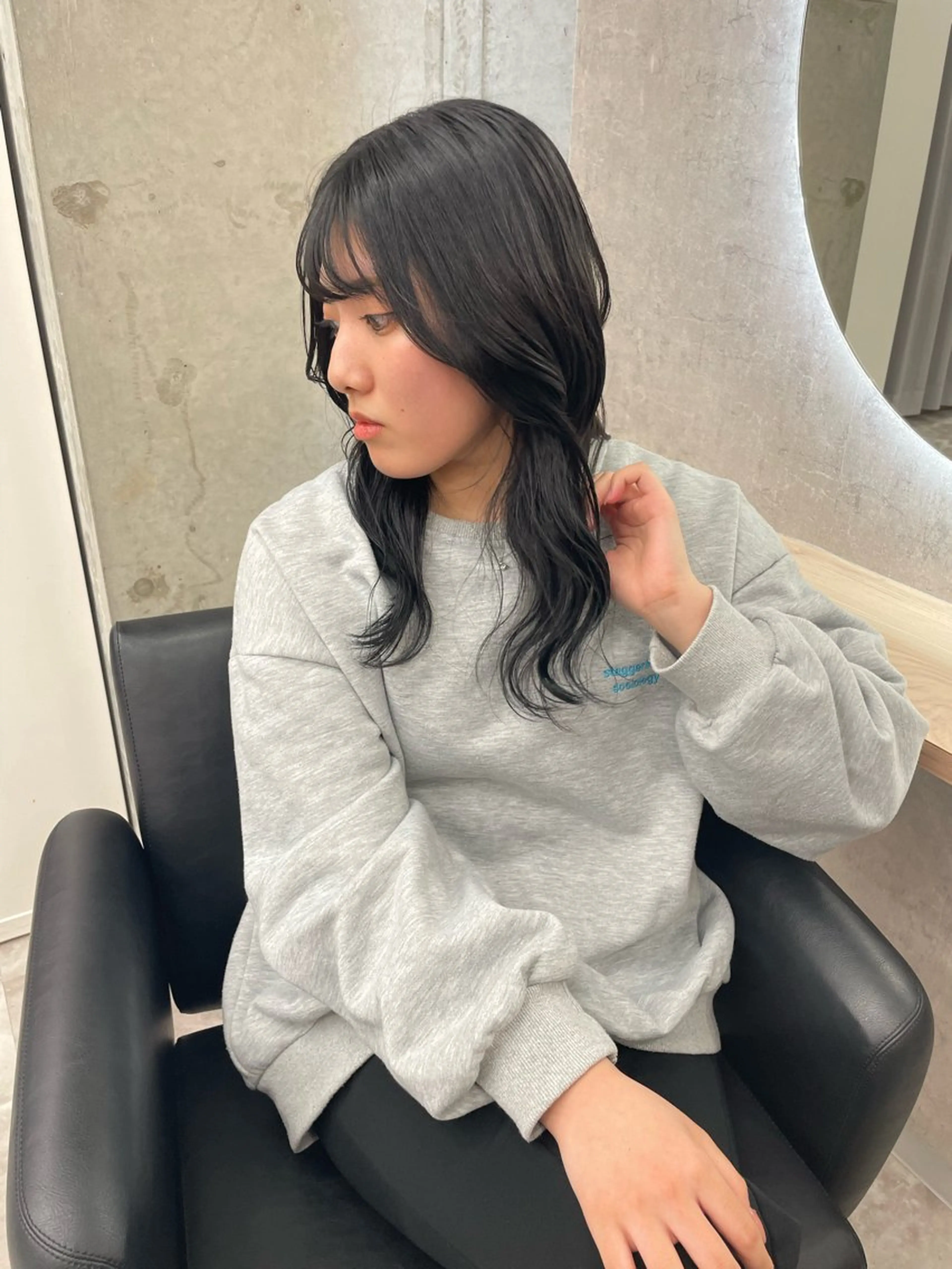 セミロング カラー ブリーチ 透明感カラー トリートメント ブリーチ/ベージュ 💕/momoaのヘアスタイル