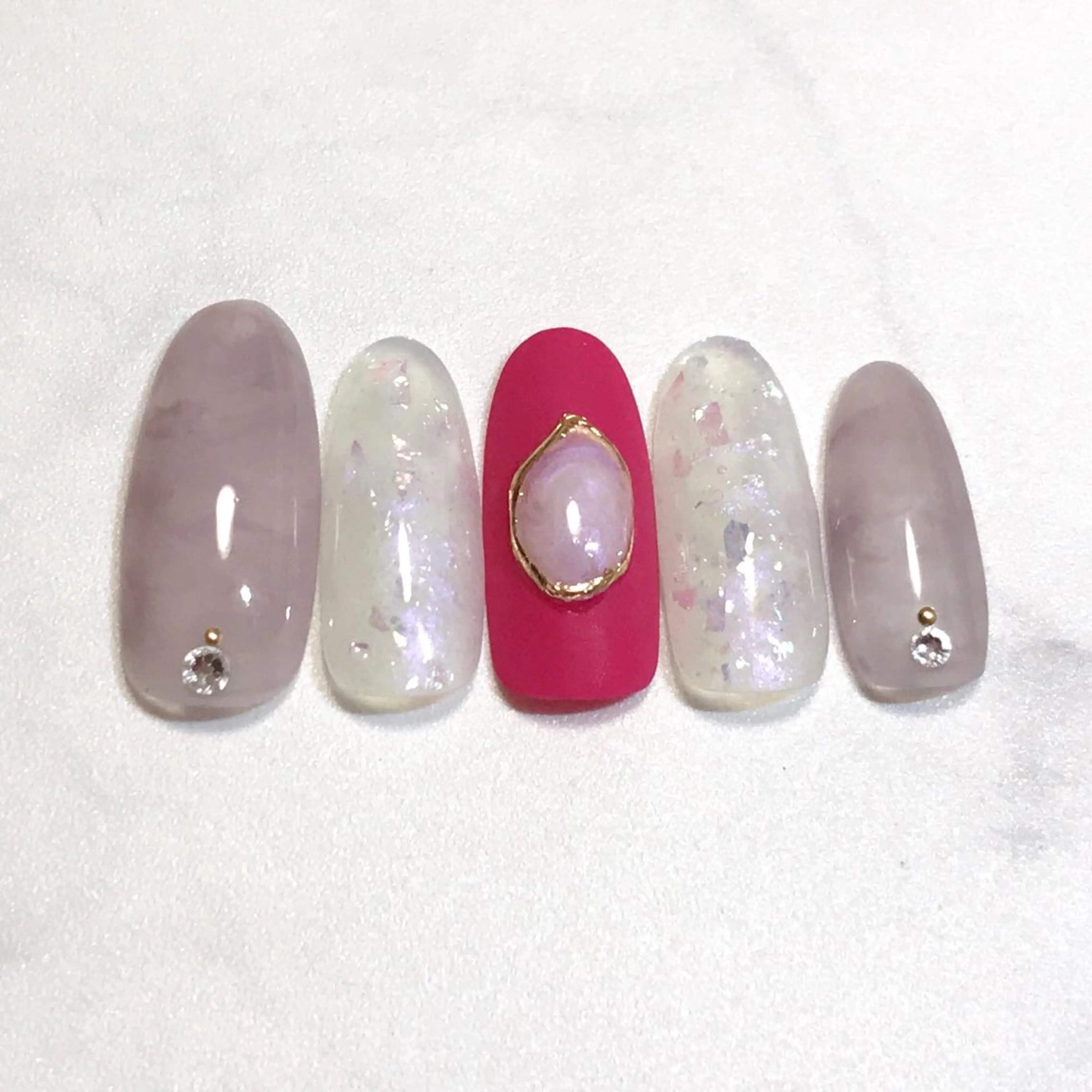 ネイル クリアネイル 大理石ネイル(マーブル) ニュアンスネイル ステラ marikominoのネイルデザイン