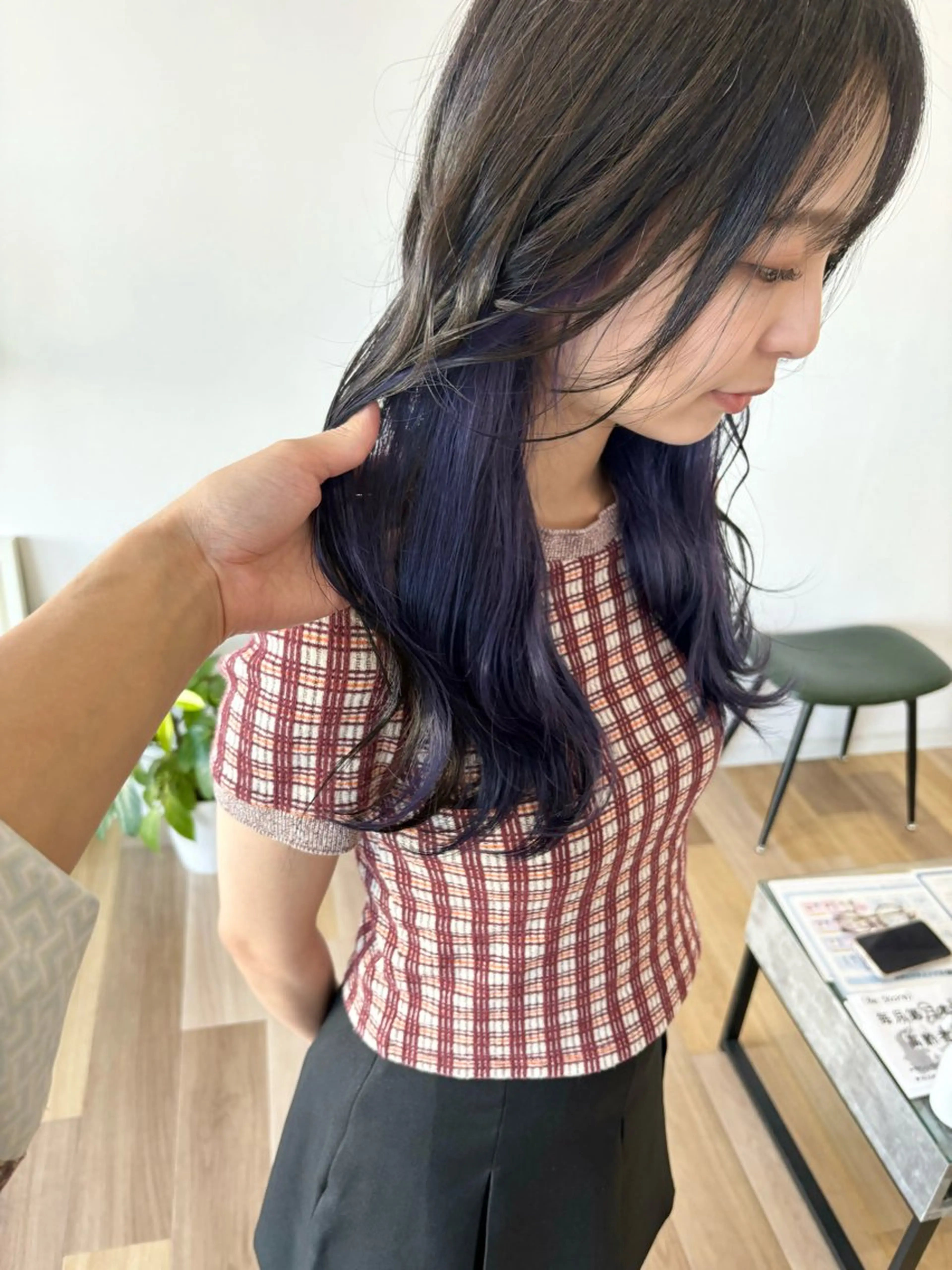 ロング カット ヘアカラー トリートメント ケアブリーチ 黒瀬有汰のヘアスタイル