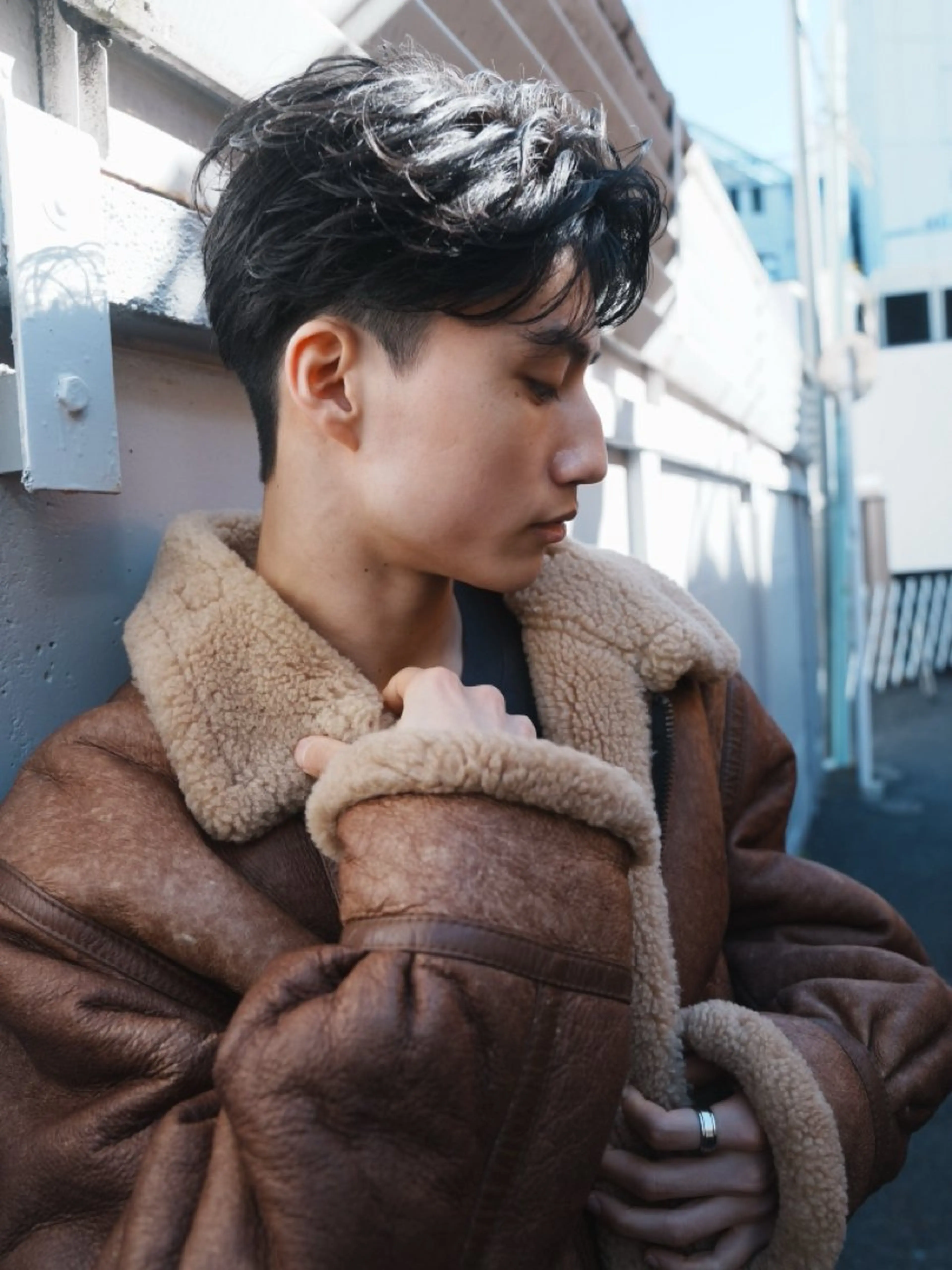 ショート パーマ メンズ フェザーパーマ メンズパーマ カット パーマ fifth 窪田潤平のヘアスタイル