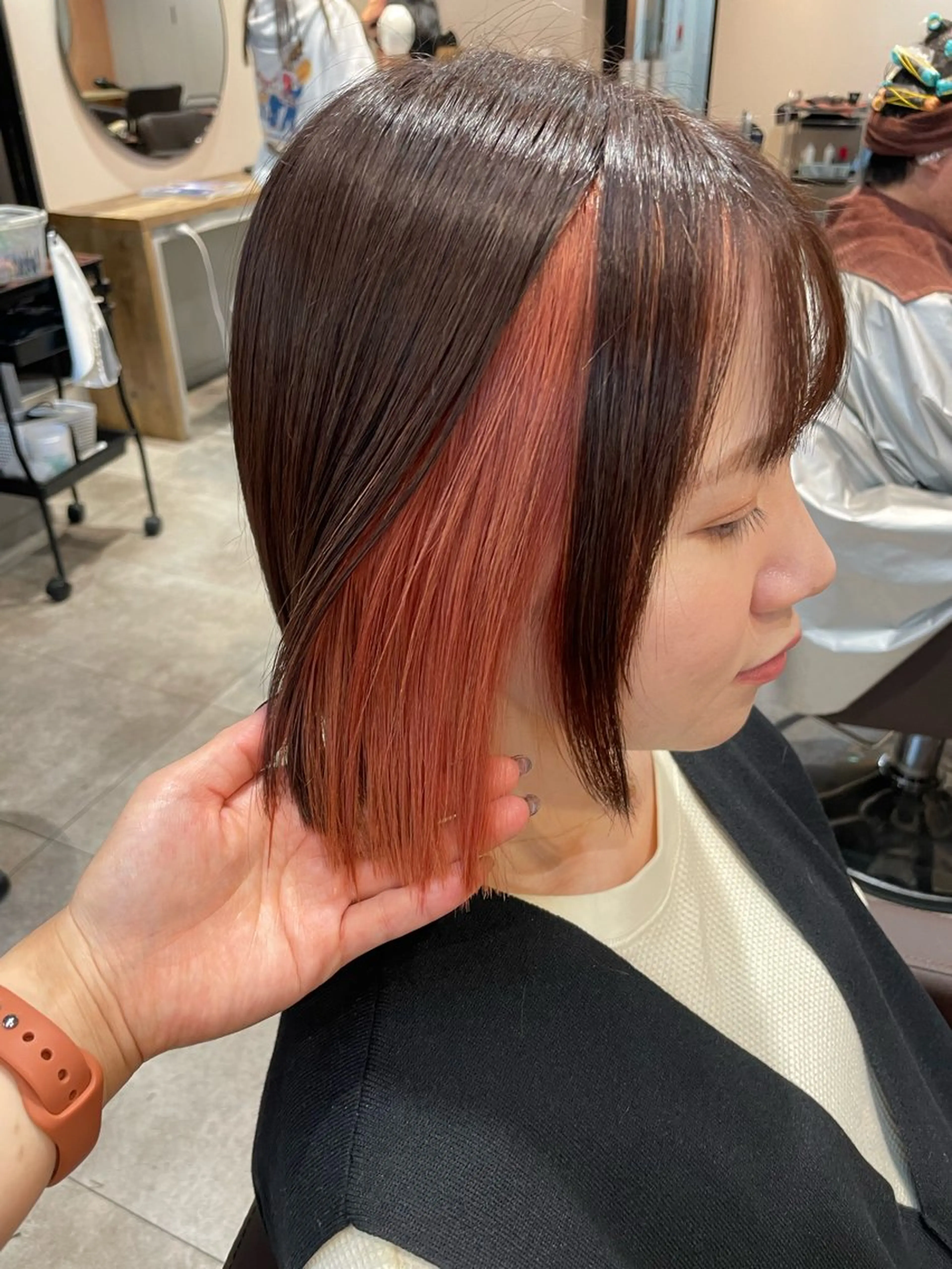 ミディアム カラー イヤリングカラー カット ヘアカラー トリートメント 💐パーソナルカラー /市橋加菜💐のヘアスタイル