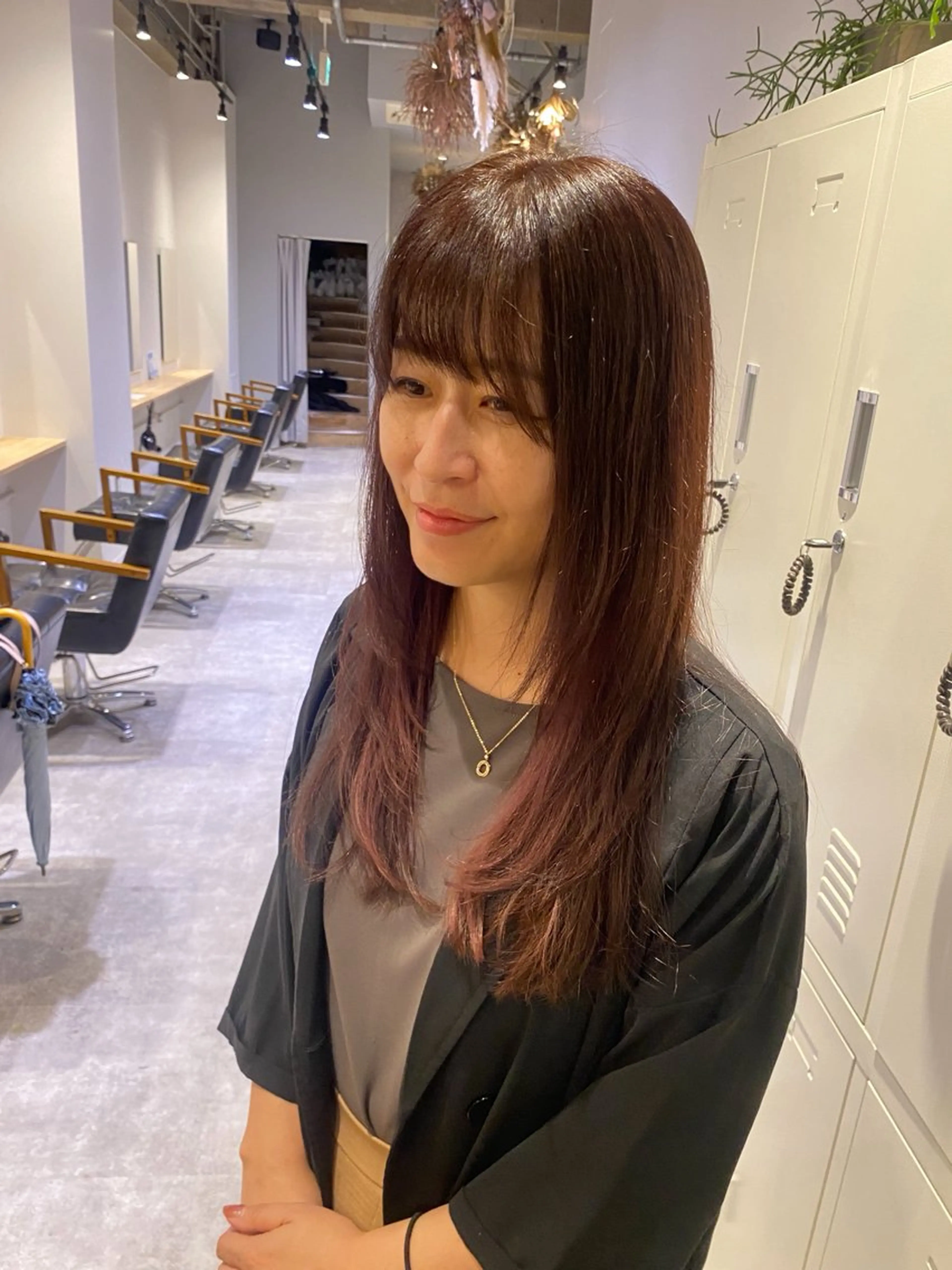 セミロング カラー カット 似合わせ✨ 叶夢のヘアスタイル