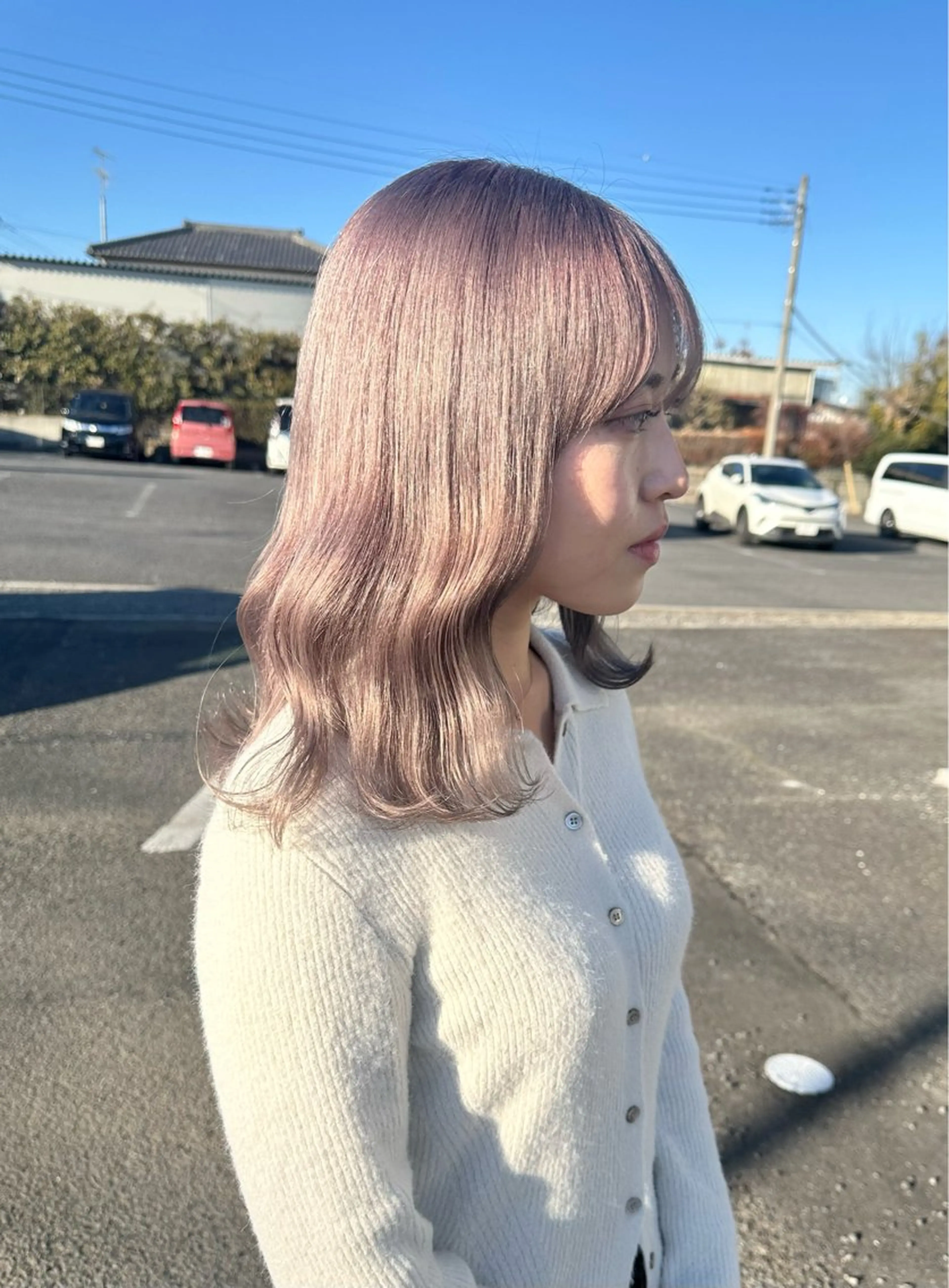 セミロング カラー ヘアアレンジ JILL by charme所属・小山/透明感カラー/ レイヤー/中茎涼太のヘアスタイル