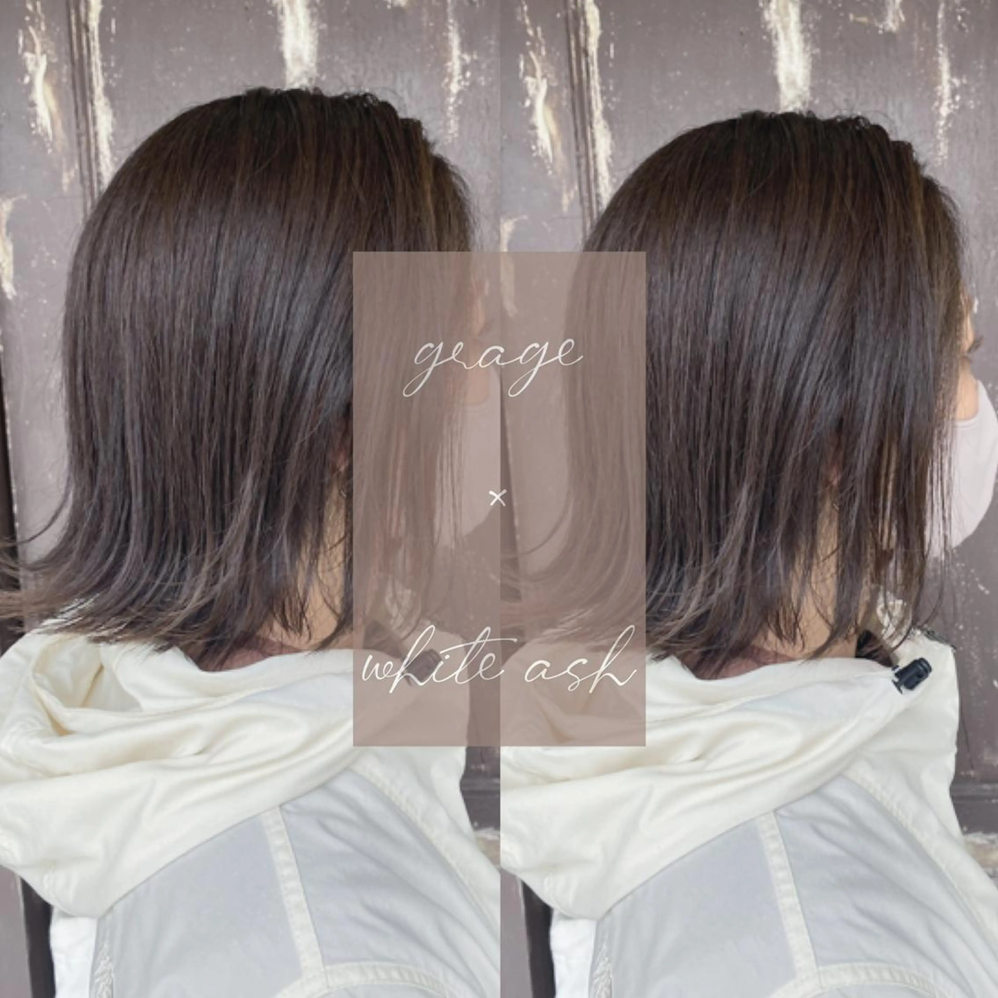 ショート カラー アッシュ グレージュ ホワイトアッシュ 川越 輝梨奈のヘアスタイル