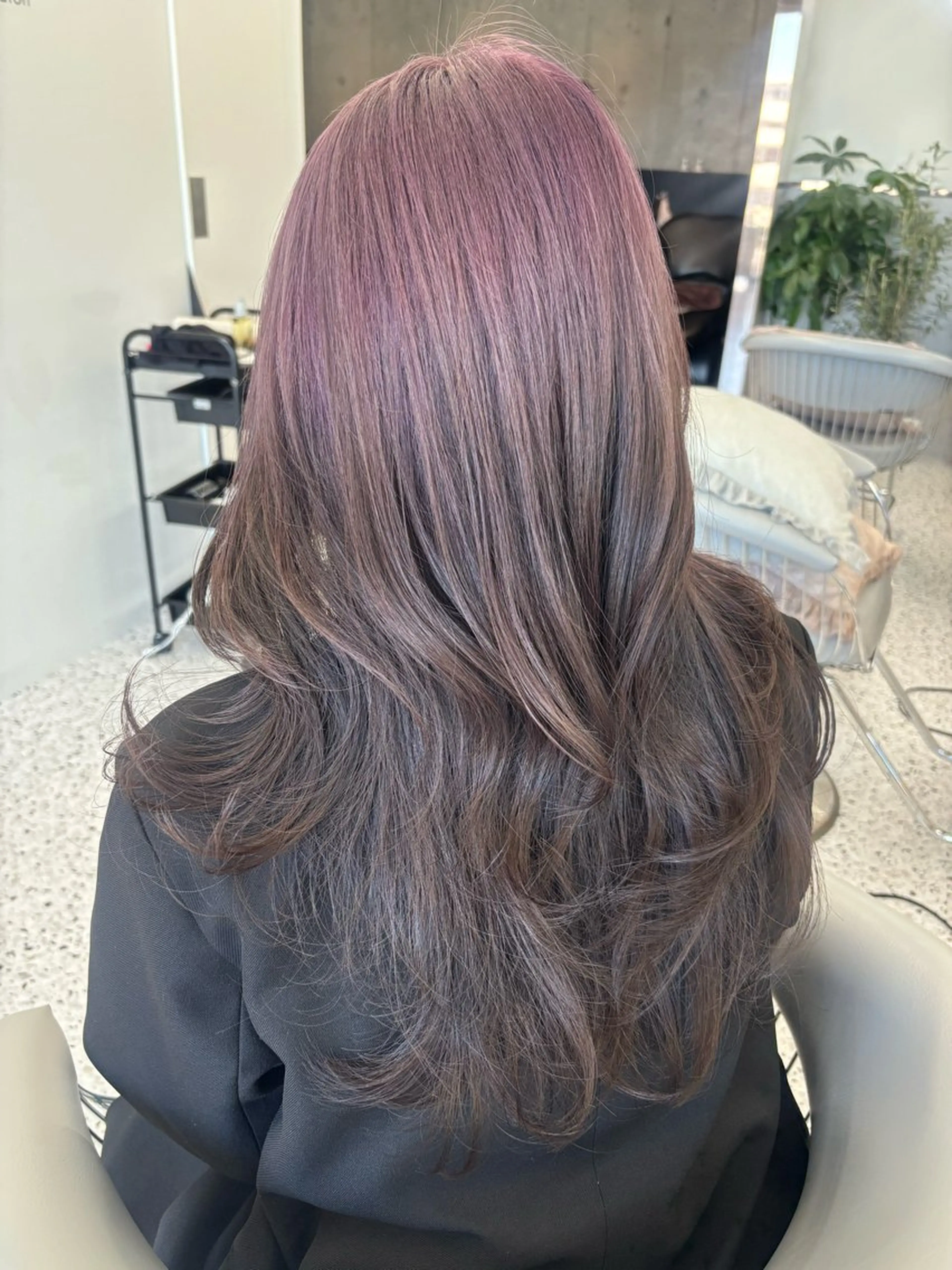 ミディアム カラー ブリーチ ボブ 韓国風ヘア レイヤーカット トリートメント ヘアカラー rina／ベージュ ワンホン/韓国ヘアのヘアスタイル