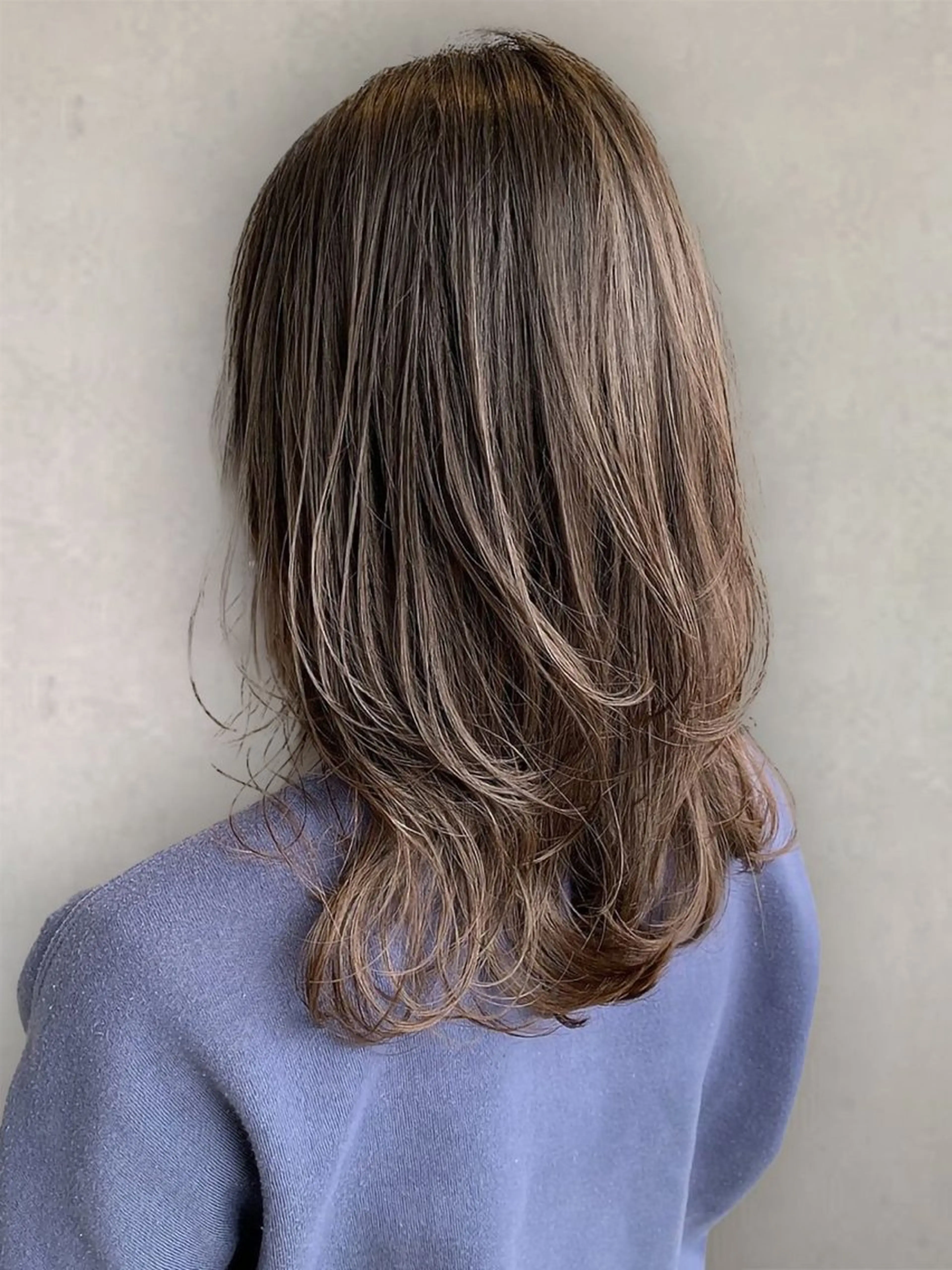 セミロング カラー 増田 晃大のヘアスタイル