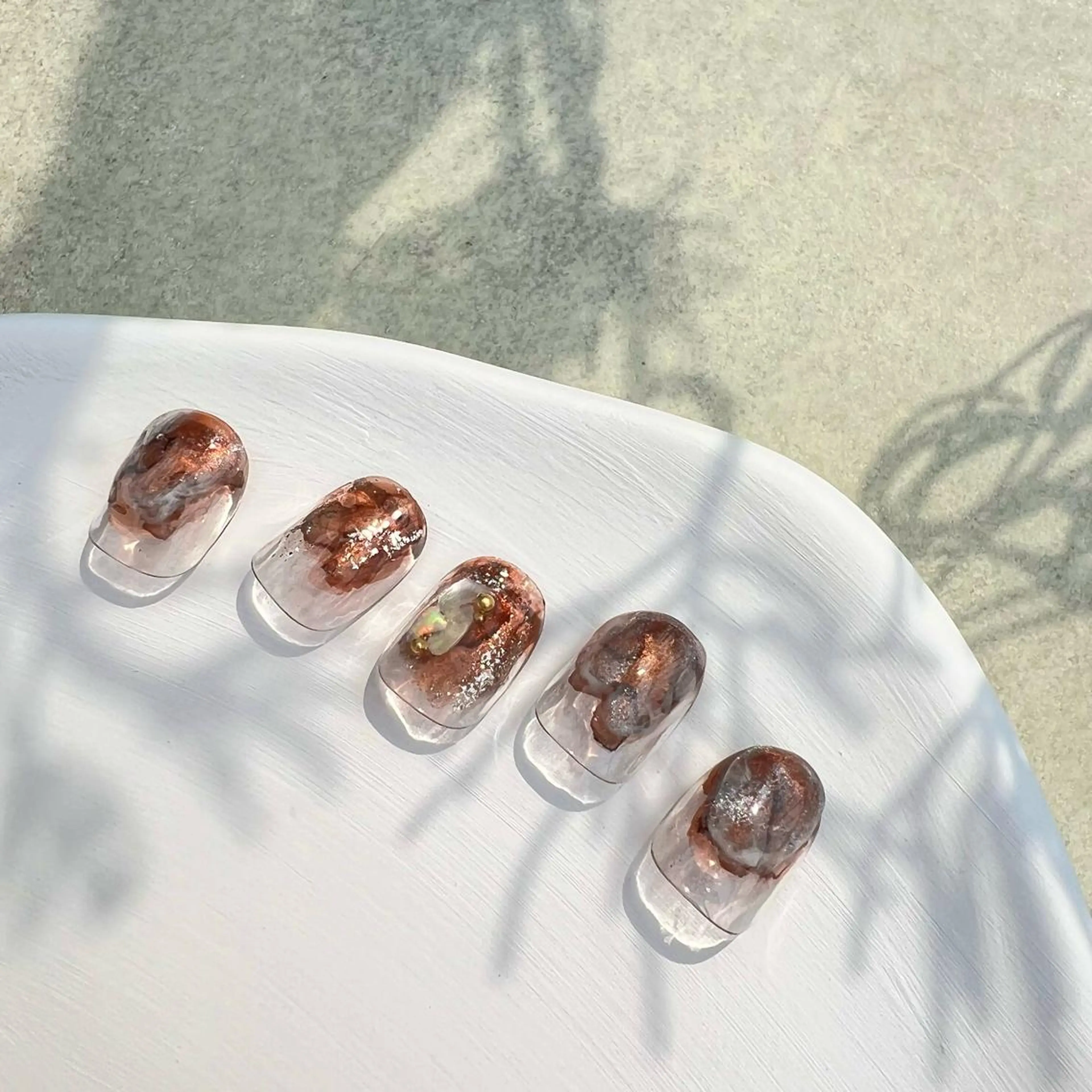 ネイル ニュアンスネイル ショートネイル gemickle nailのネイルデザイン