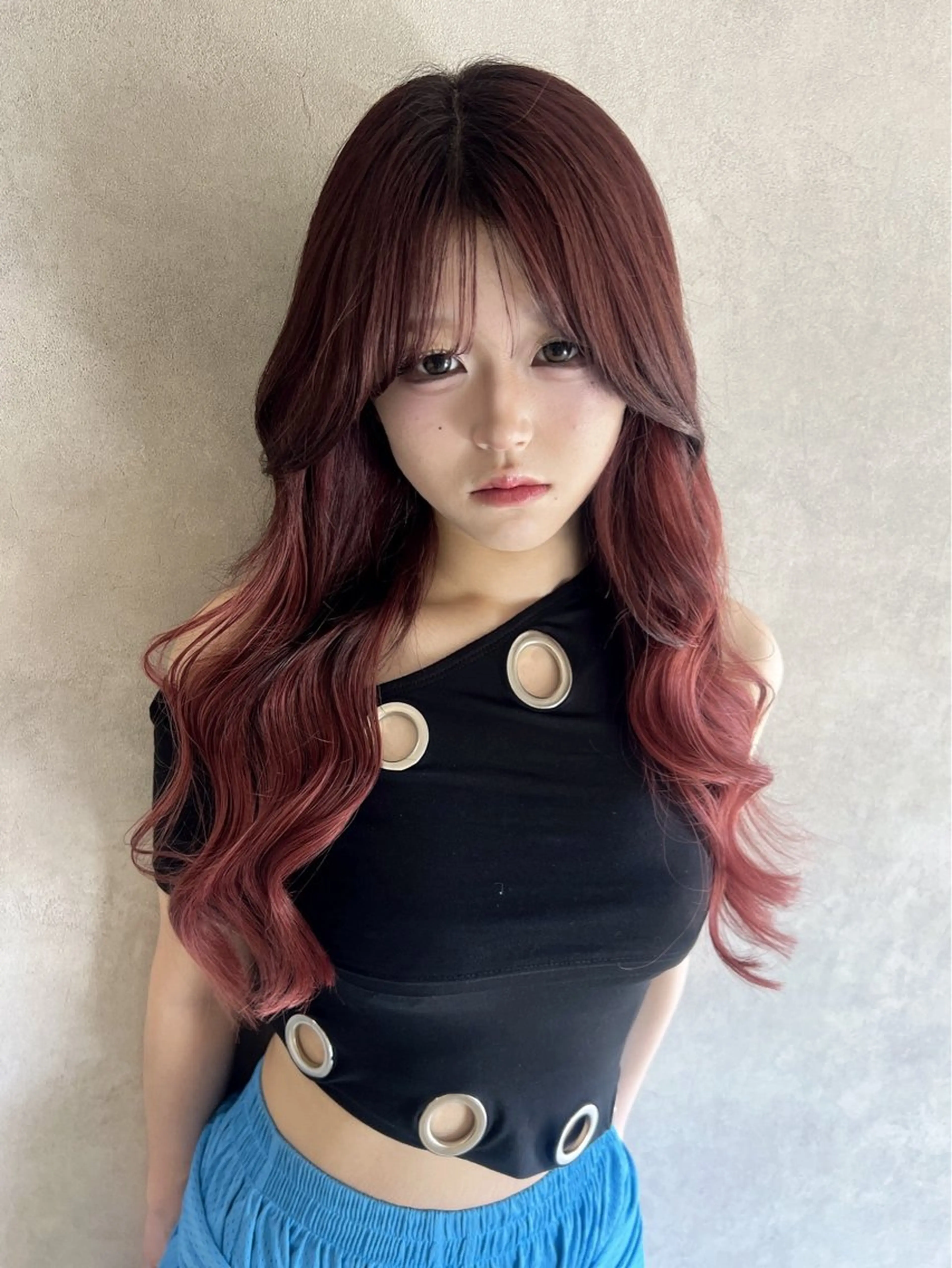 カラー nehus nagaoka所属・🖤複雑履歴ブリーチ Mizuki 🖤のヘアスタイル