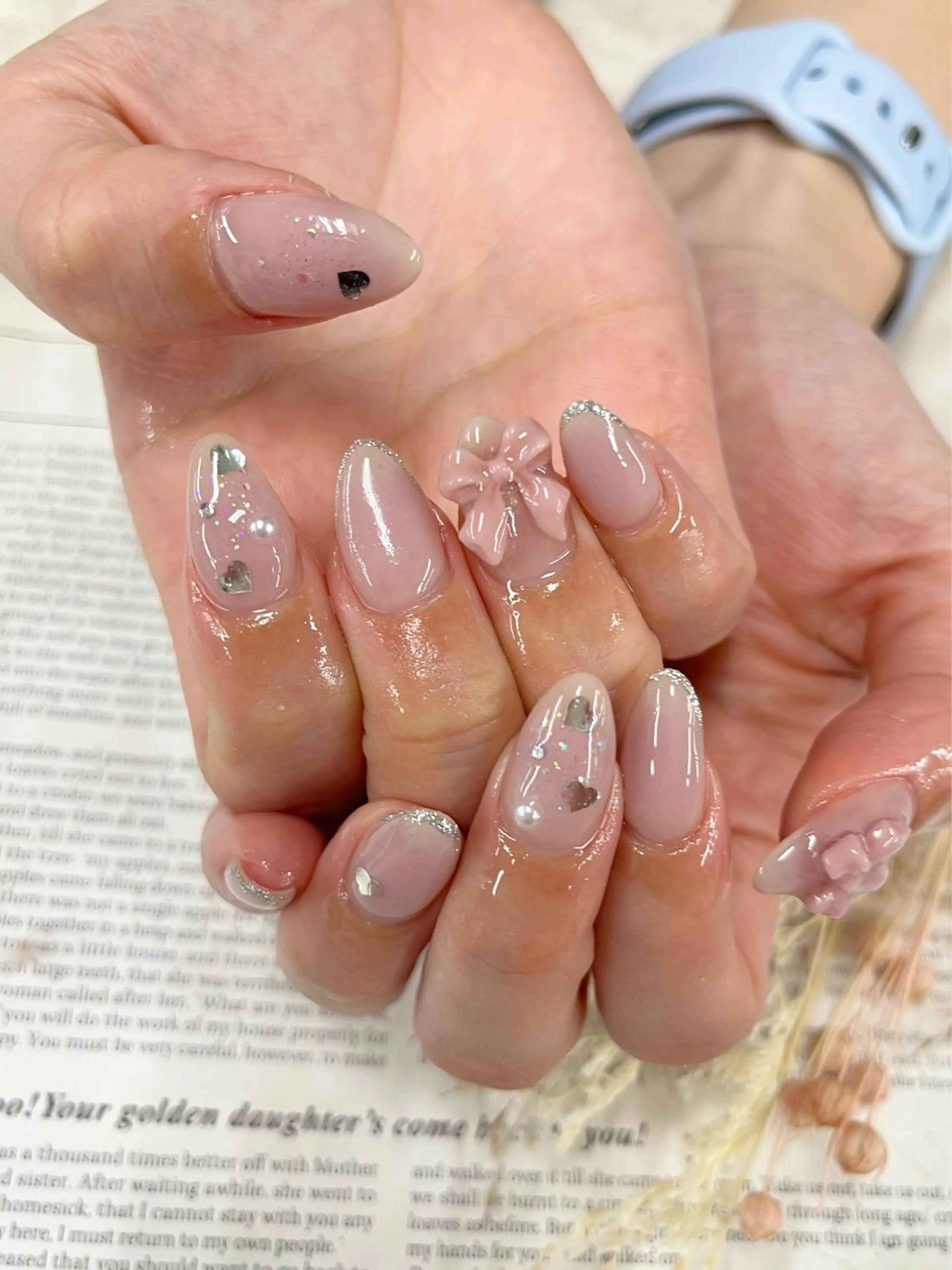 ネイル リボン ハンドネイル Basic町田本店 Suzunaのネイルデザイン