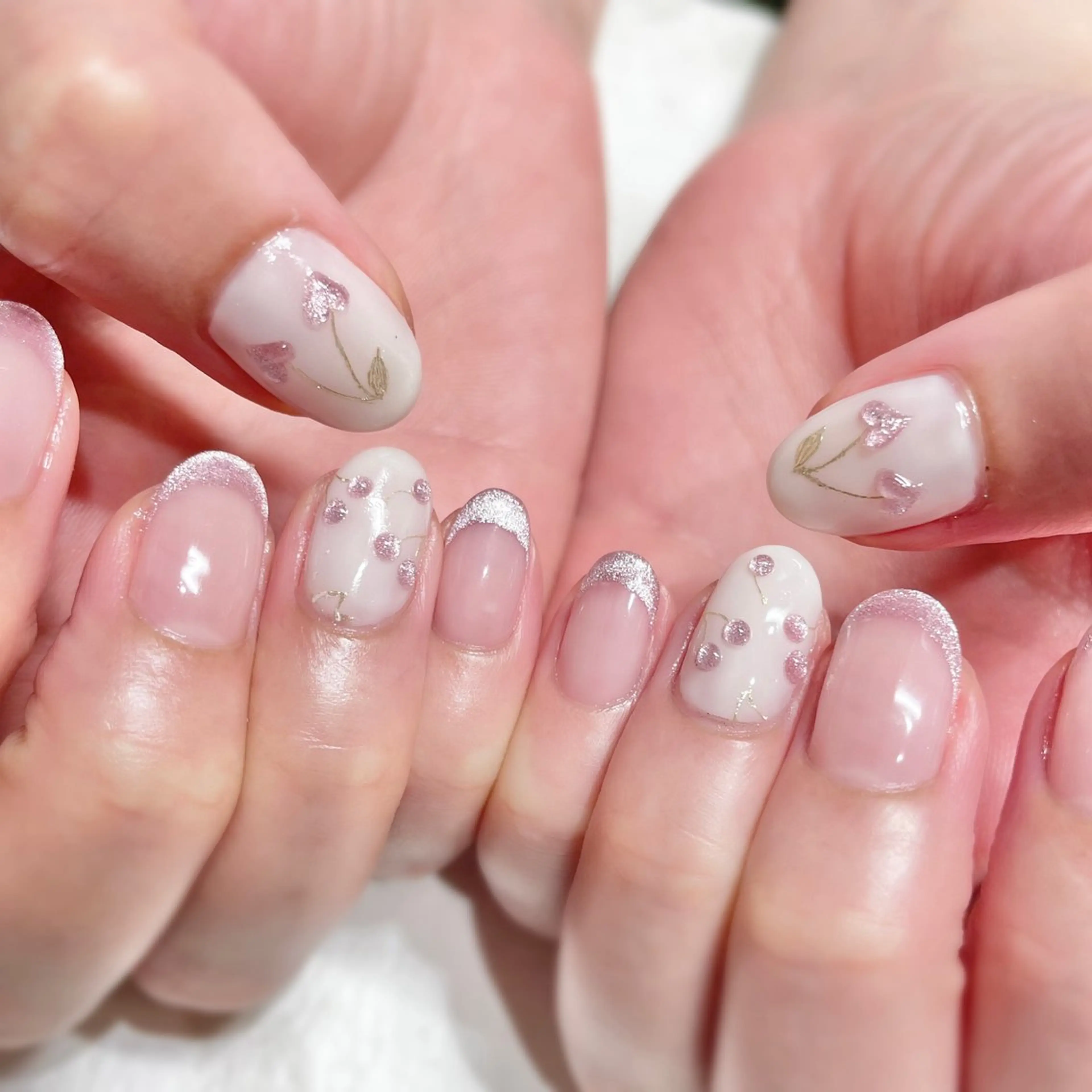 Bミドルコース【オフケア込】アートに迷ったらおすすめ☁️パラジェルフィルインの写真