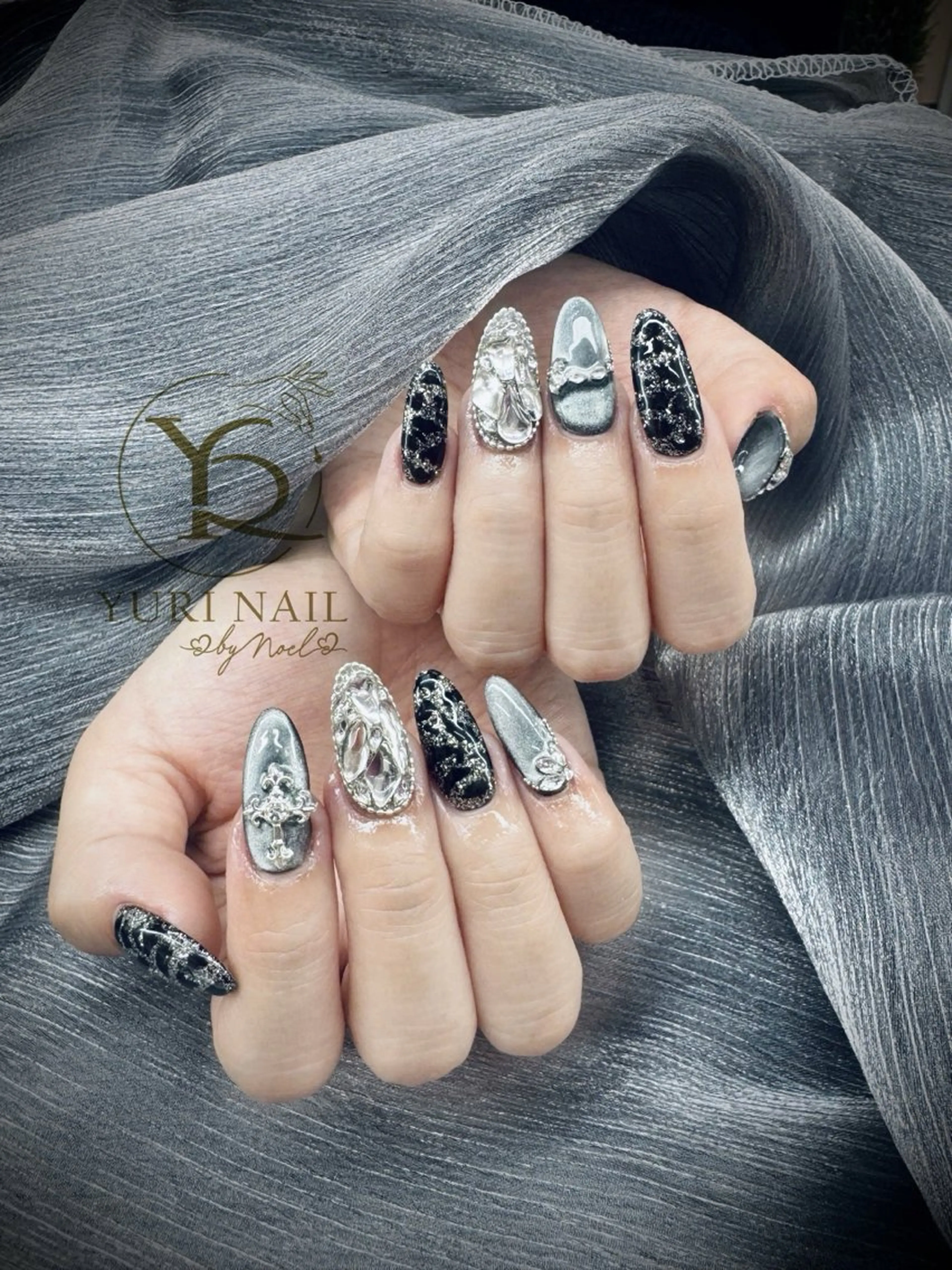 ネイル チークネイル フットネイル フレンチネイル グラデーション キラキラネイル YURI Nail NARITAのネイルデザイン