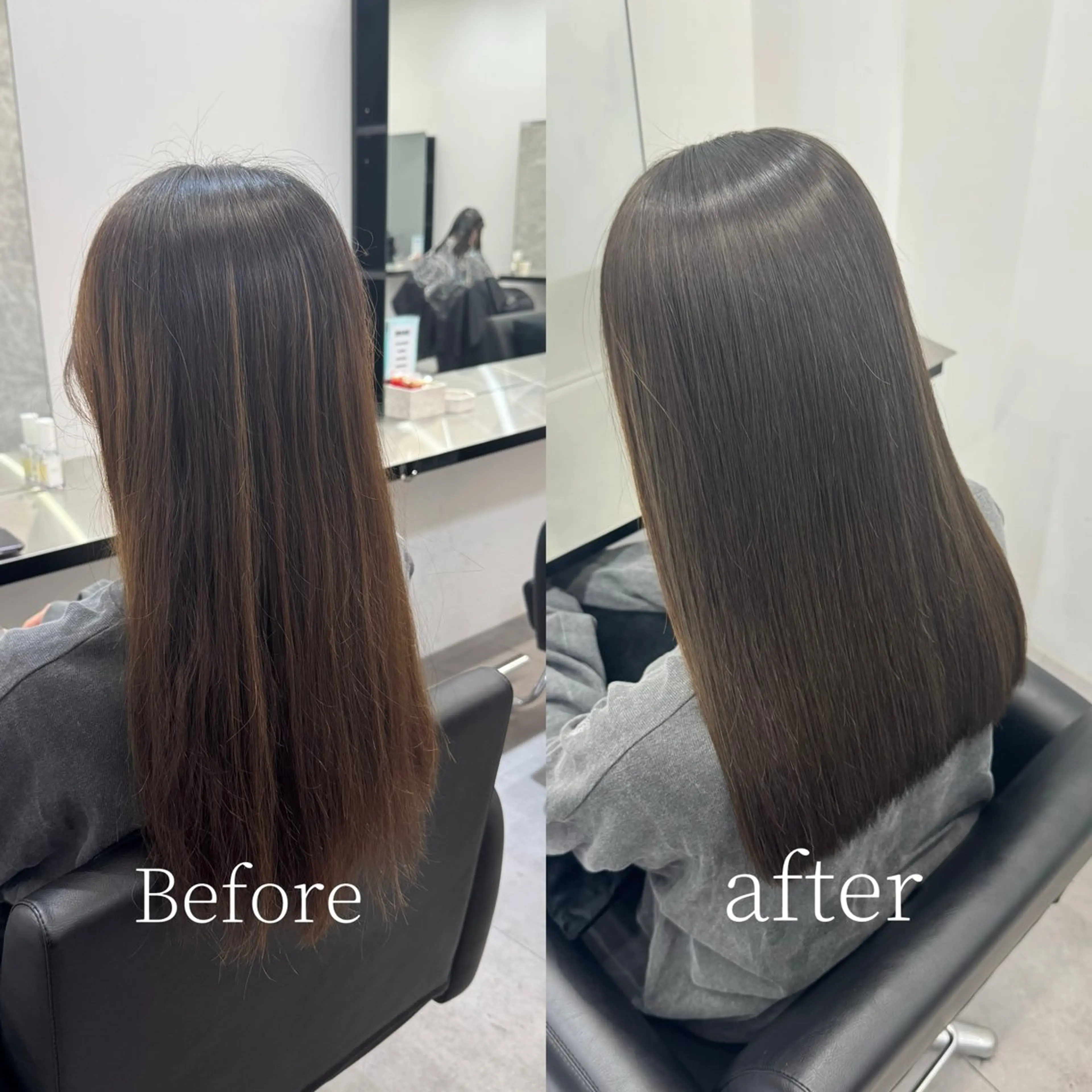 ロング カット ヘアカラー 縮毛矯正 トリートメント 韓国風cut/ 縮毛矯正/正岡幹康のヘアスタイル