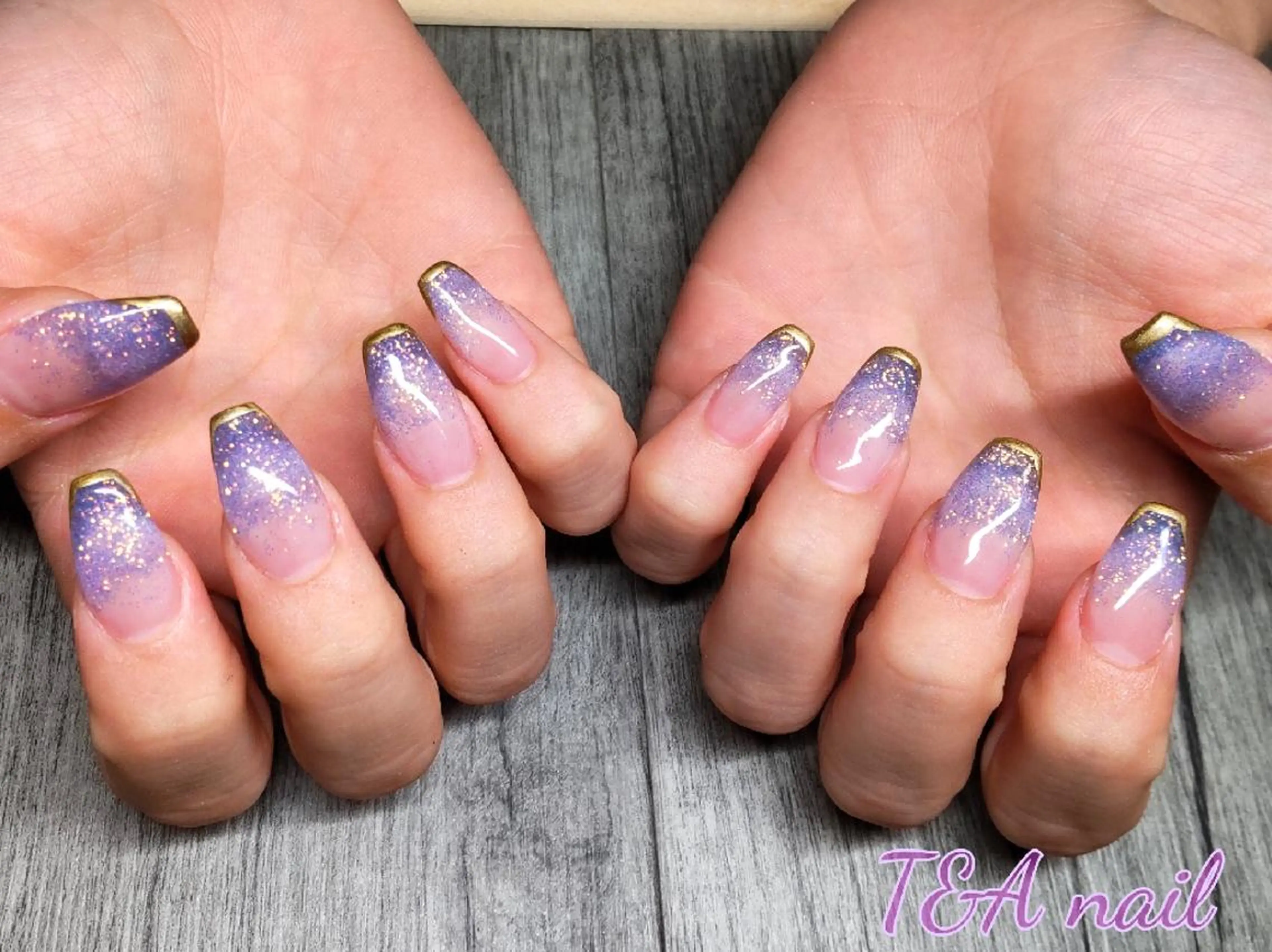 セミロング ネイル ハロウィン 長さ出し ジェルネイル ハロウィン キラキラネイル T&A nailのネイルデザイン