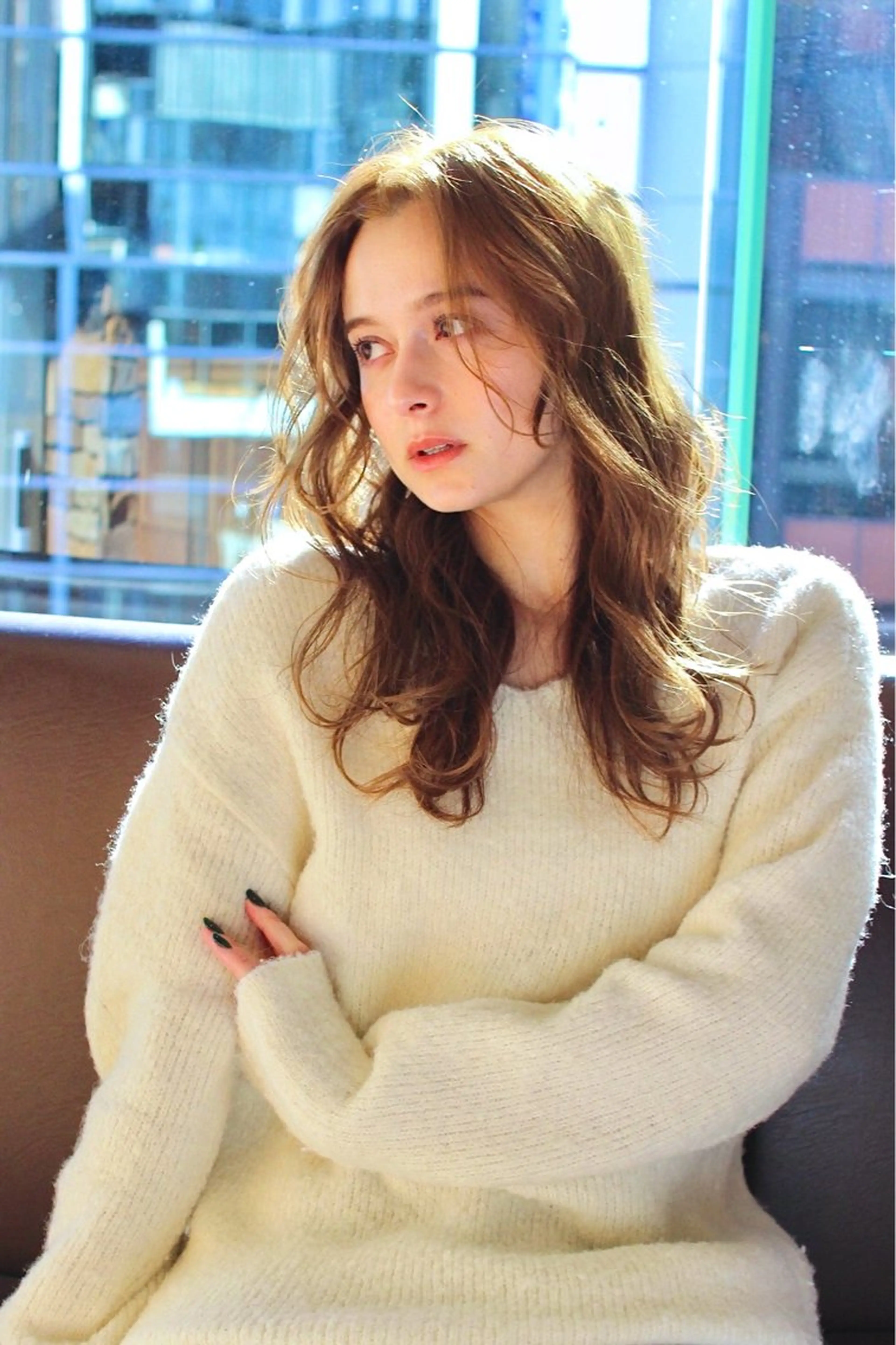 セミロング パーマ セミロングパーマ カット パーマ 千 田のヘアスタイル