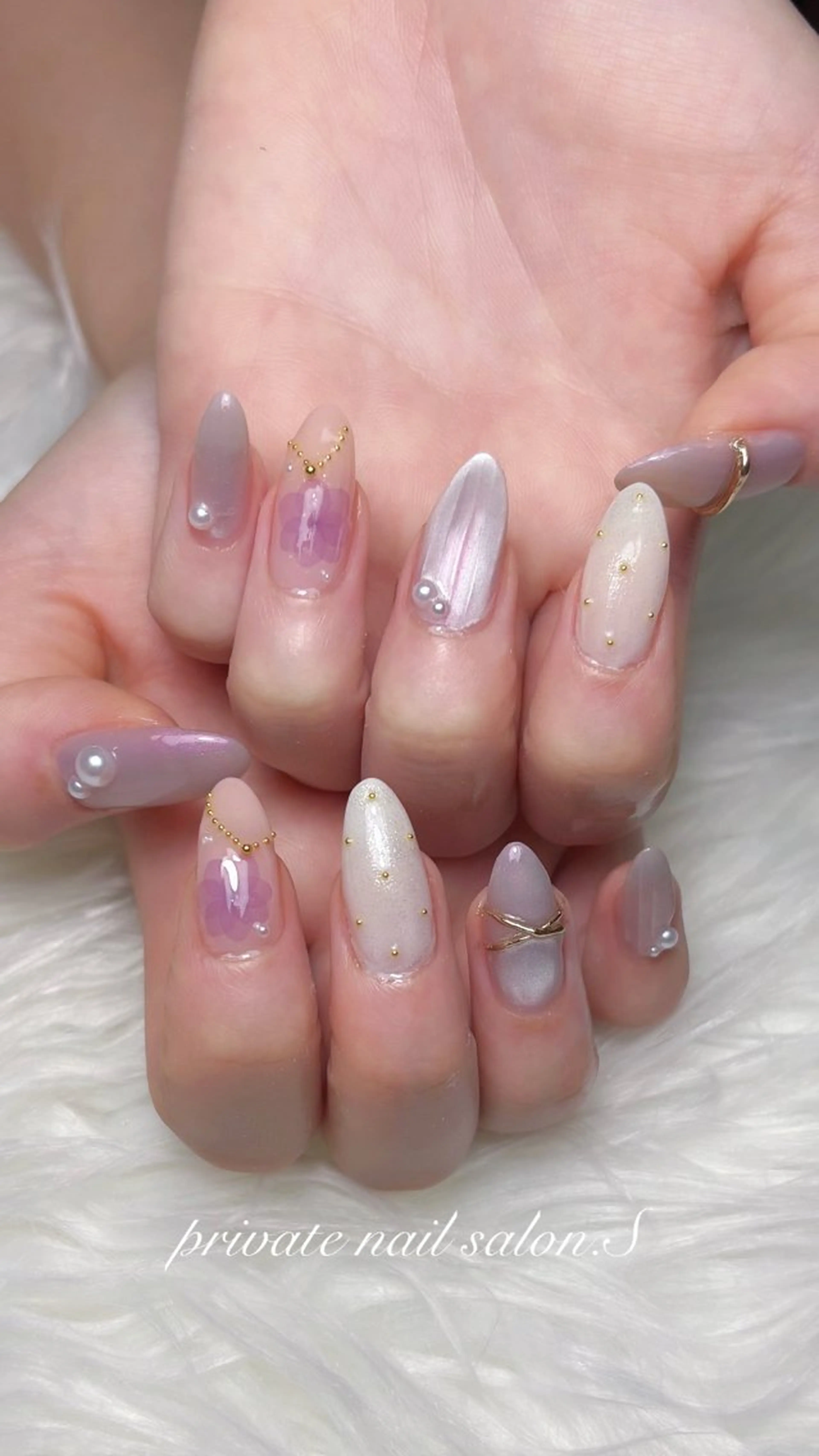 ネイル 持ち込み 春ネイル 夏ネイル ハンドネイル 関山 志乃のネイルデザイン