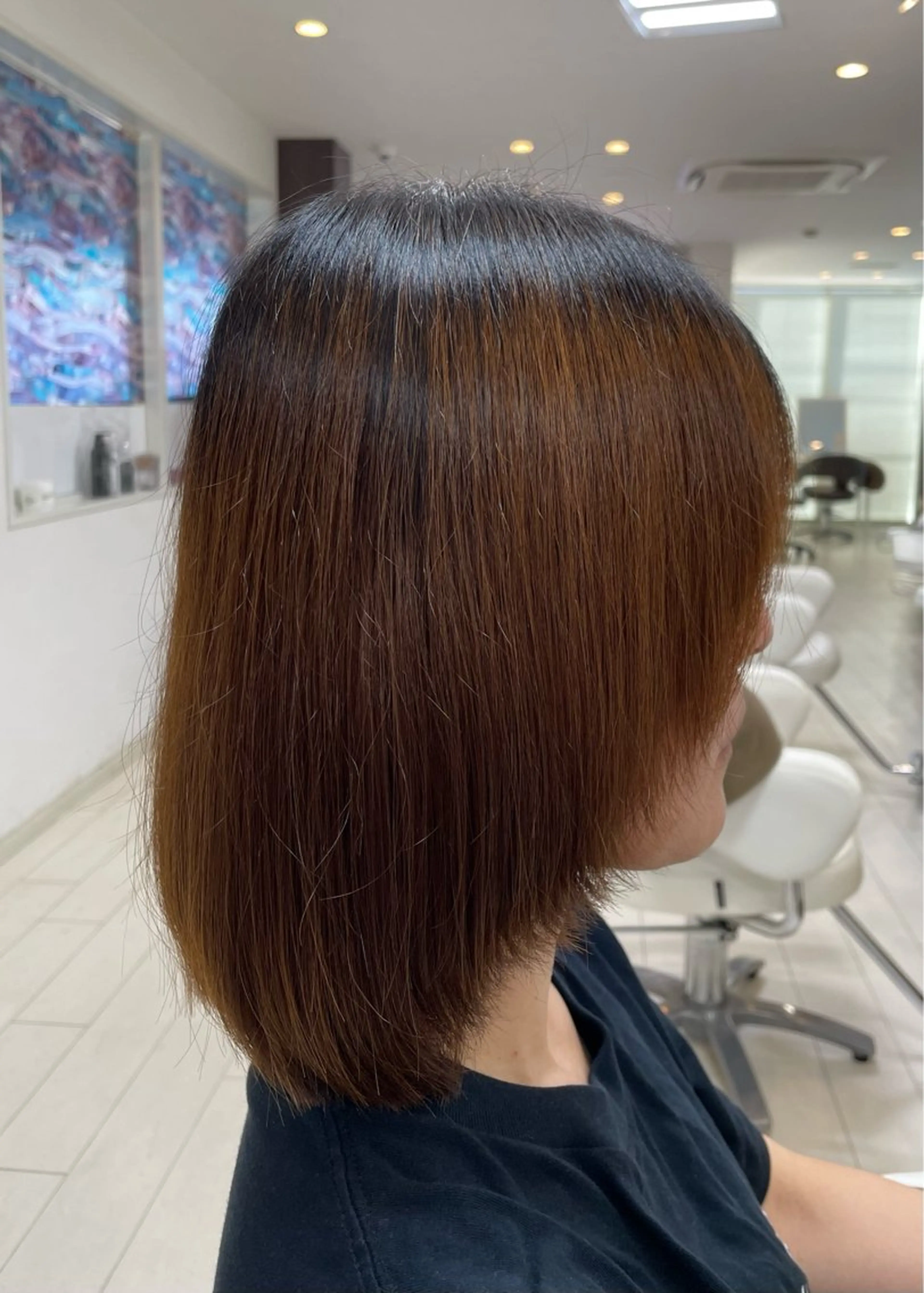 ミディアム カット アミーベル🧸🧡 本店✂️しおりのヘアスタイル