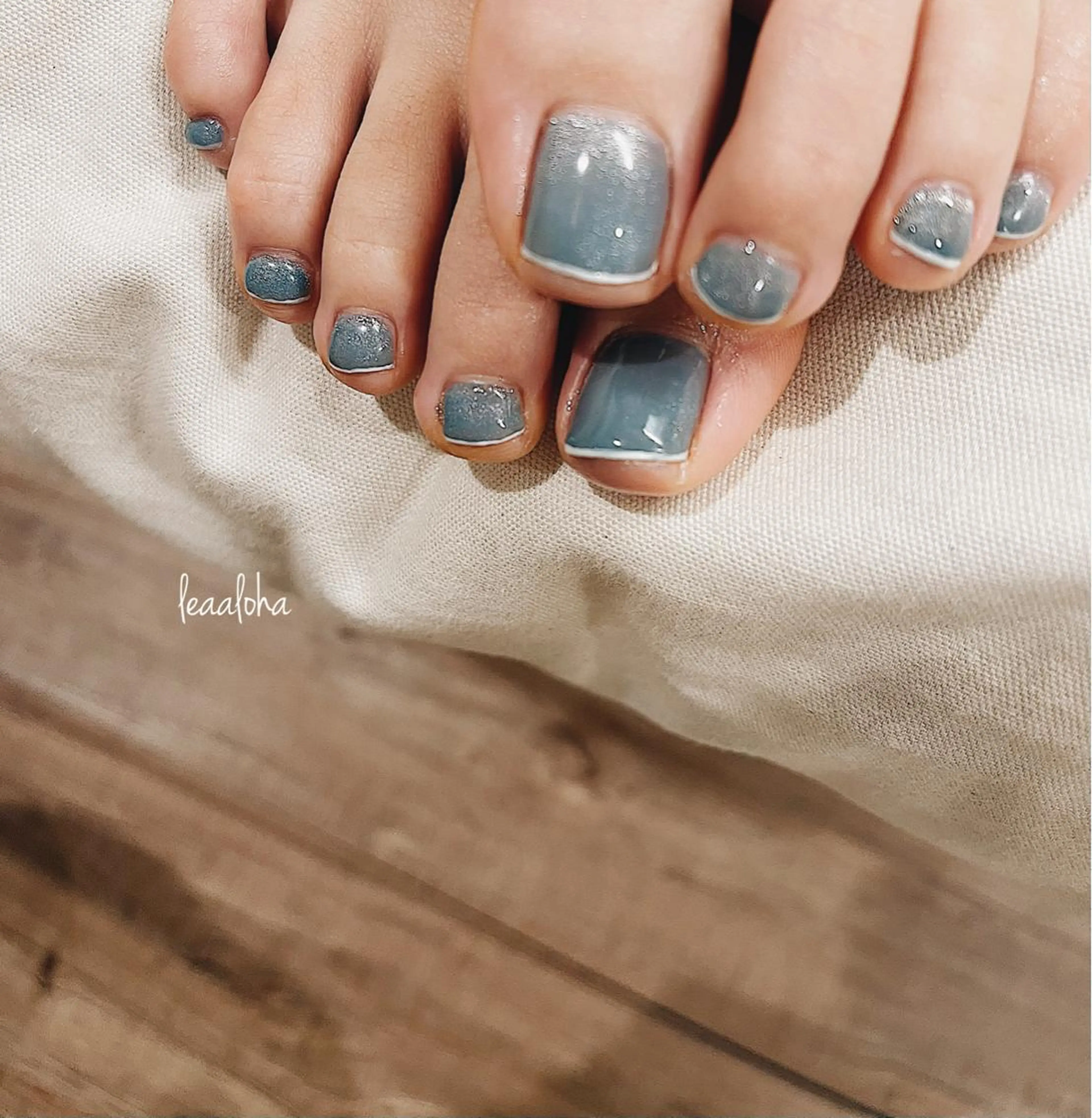 ネイル ブルー パステルネイル レアアロハ宇都宮 /ネイル.スクールのネイルデザイン