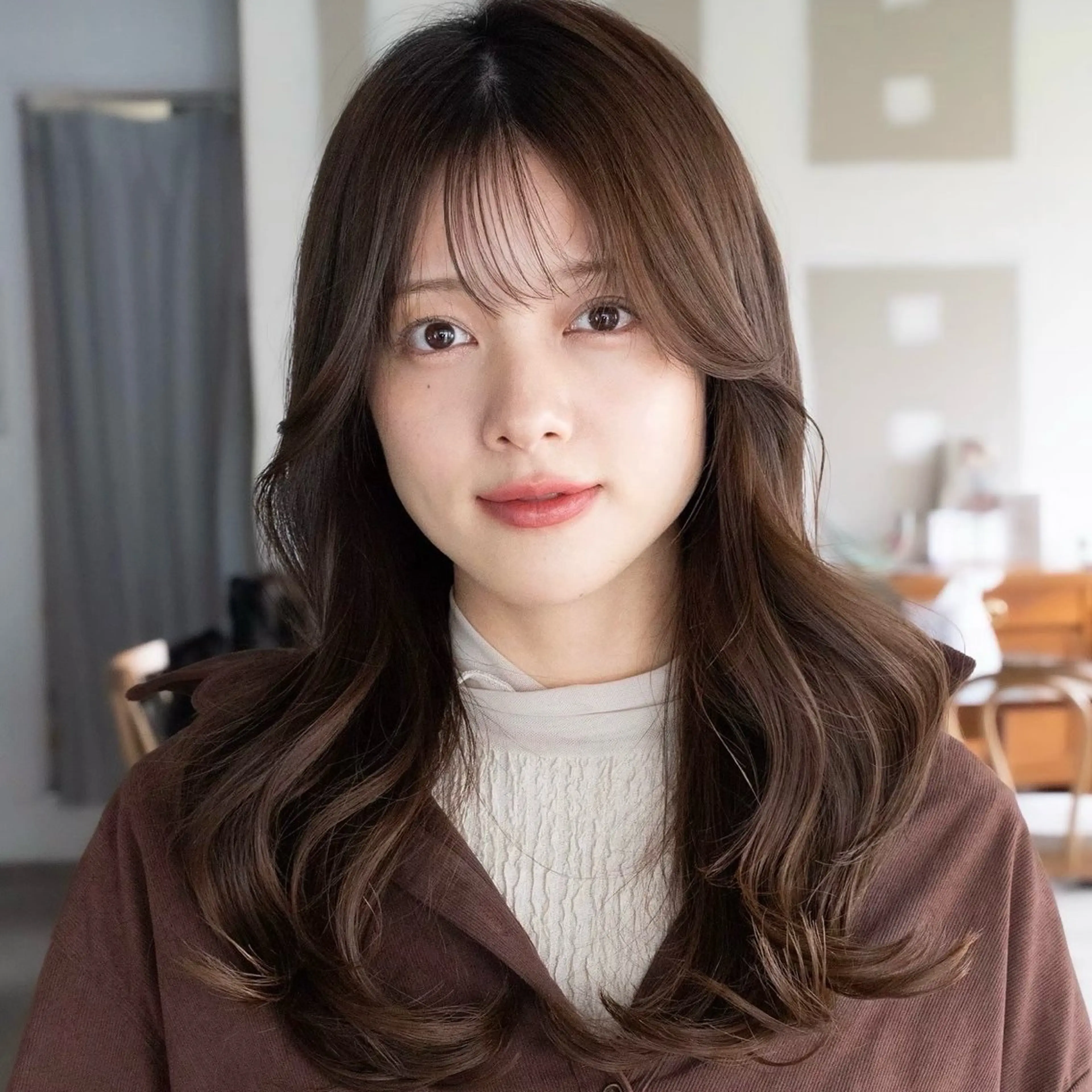 ロング カラー AIN.ANLY 明治神宮前所属・ムツキ/品のある 艶カラー/縮毛矯正のヘアスタイル