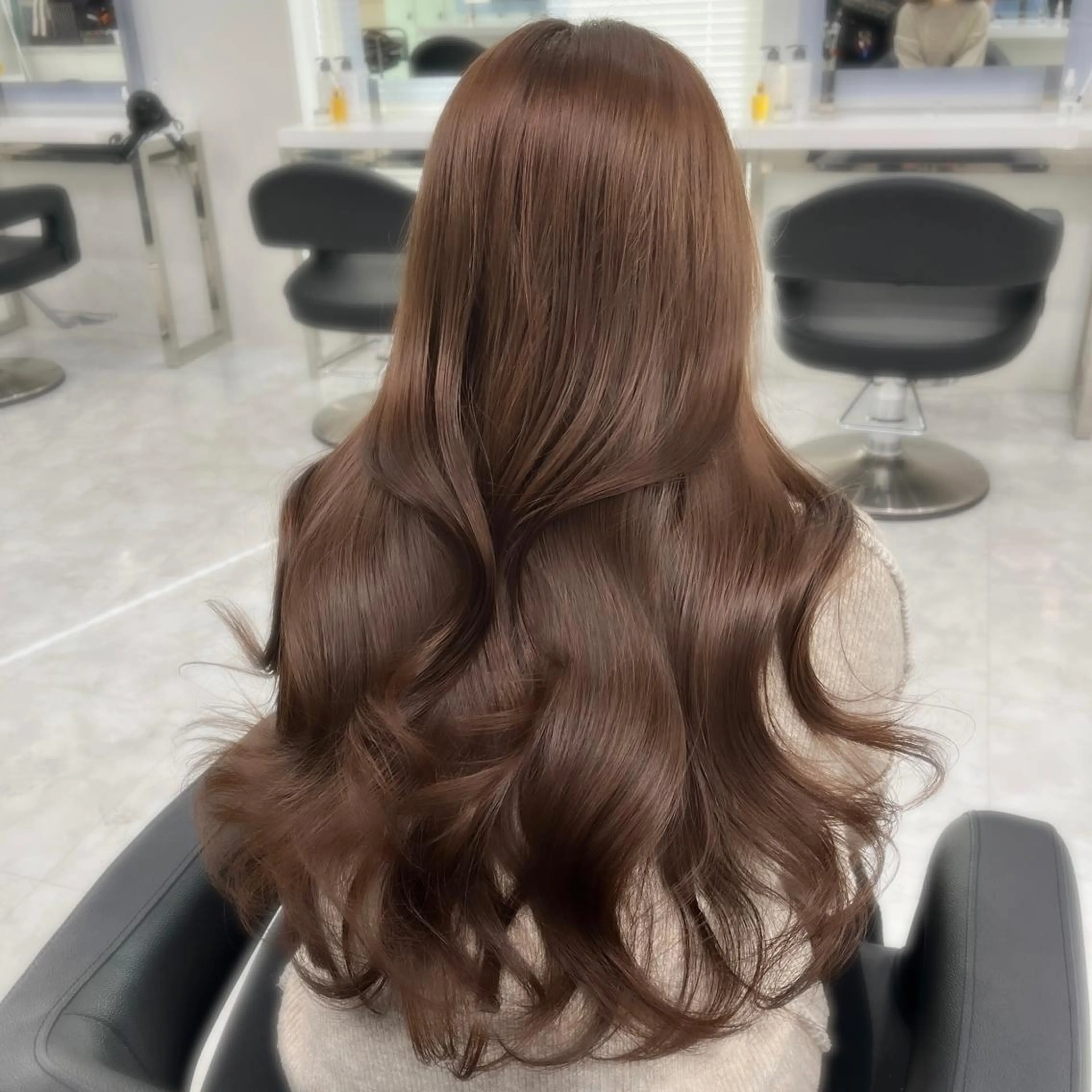 ロング カラー ヘアアレンジ ブリーチ 透明感カラー ブリーチなしカラー 韓国風ヘア レイヤーカット カット ヘアカラー ヘアセット 🤍韓国ヘア特化 🤍力丸🤍のヘアスタイル
