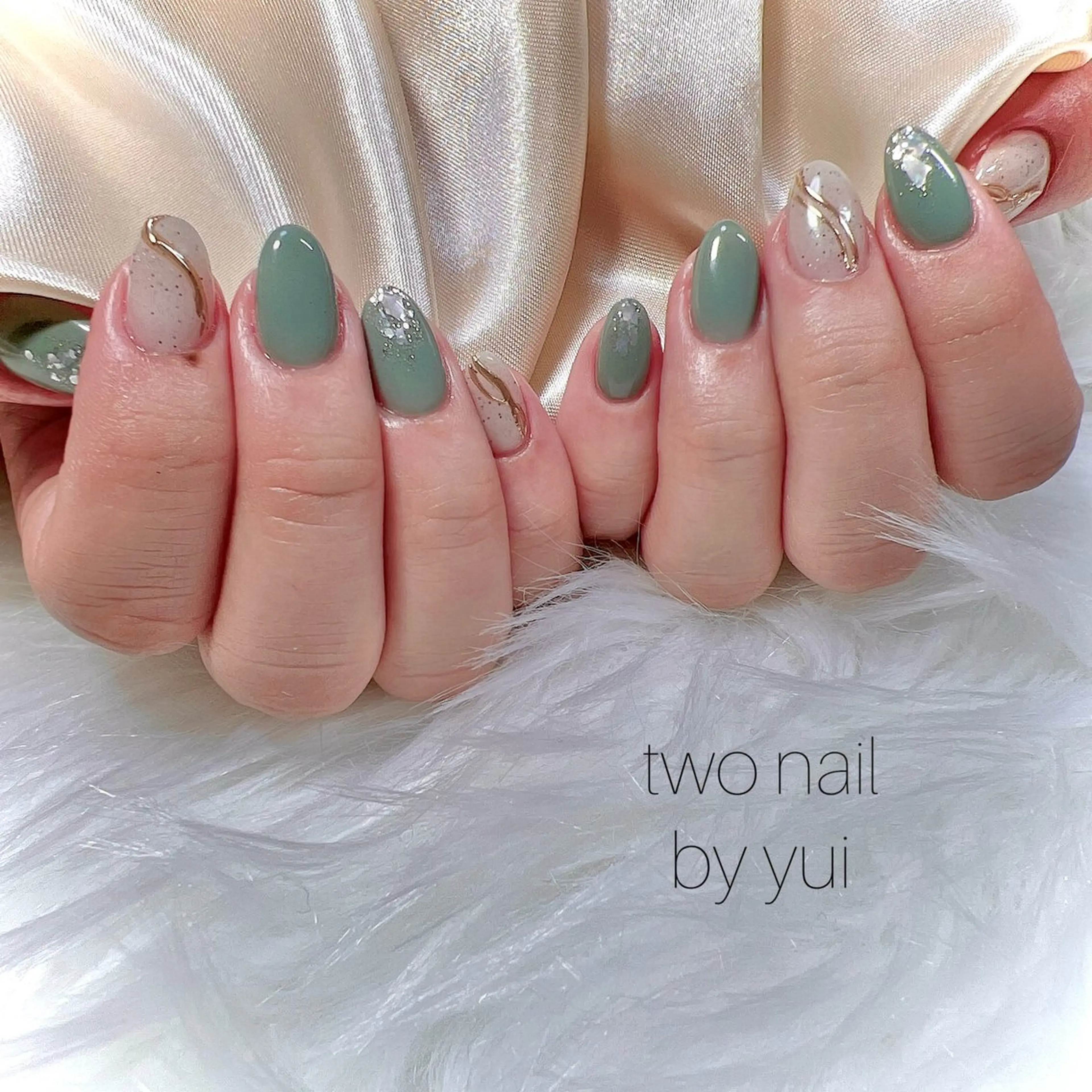 ネイル アートネイル ネイルチップ ホワイト ハンドネイル two nailのネイルデザイン