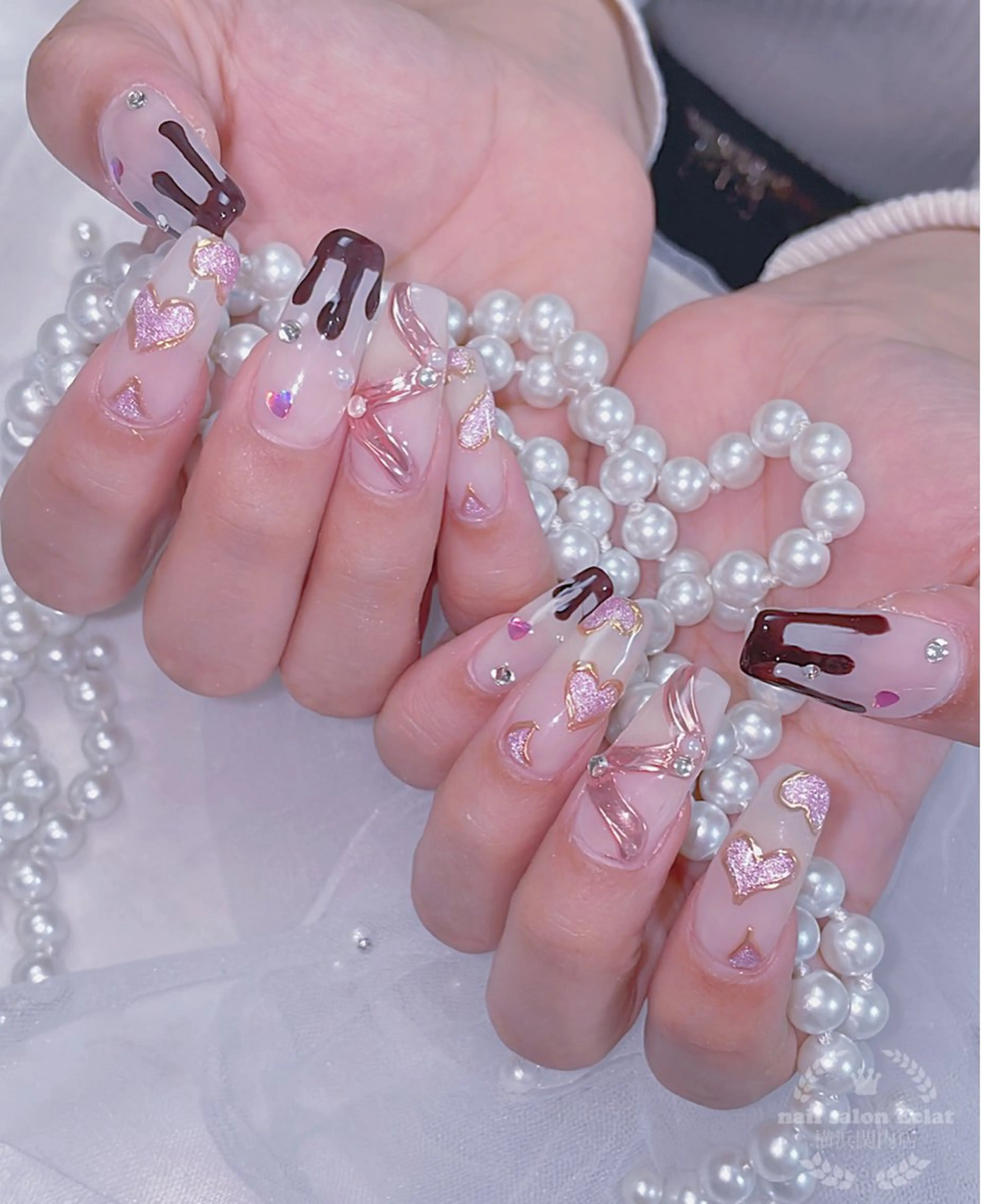 ネイル ハンドネイル ネイルサロンエクラ 🫧Shizukaのネイルデザイン