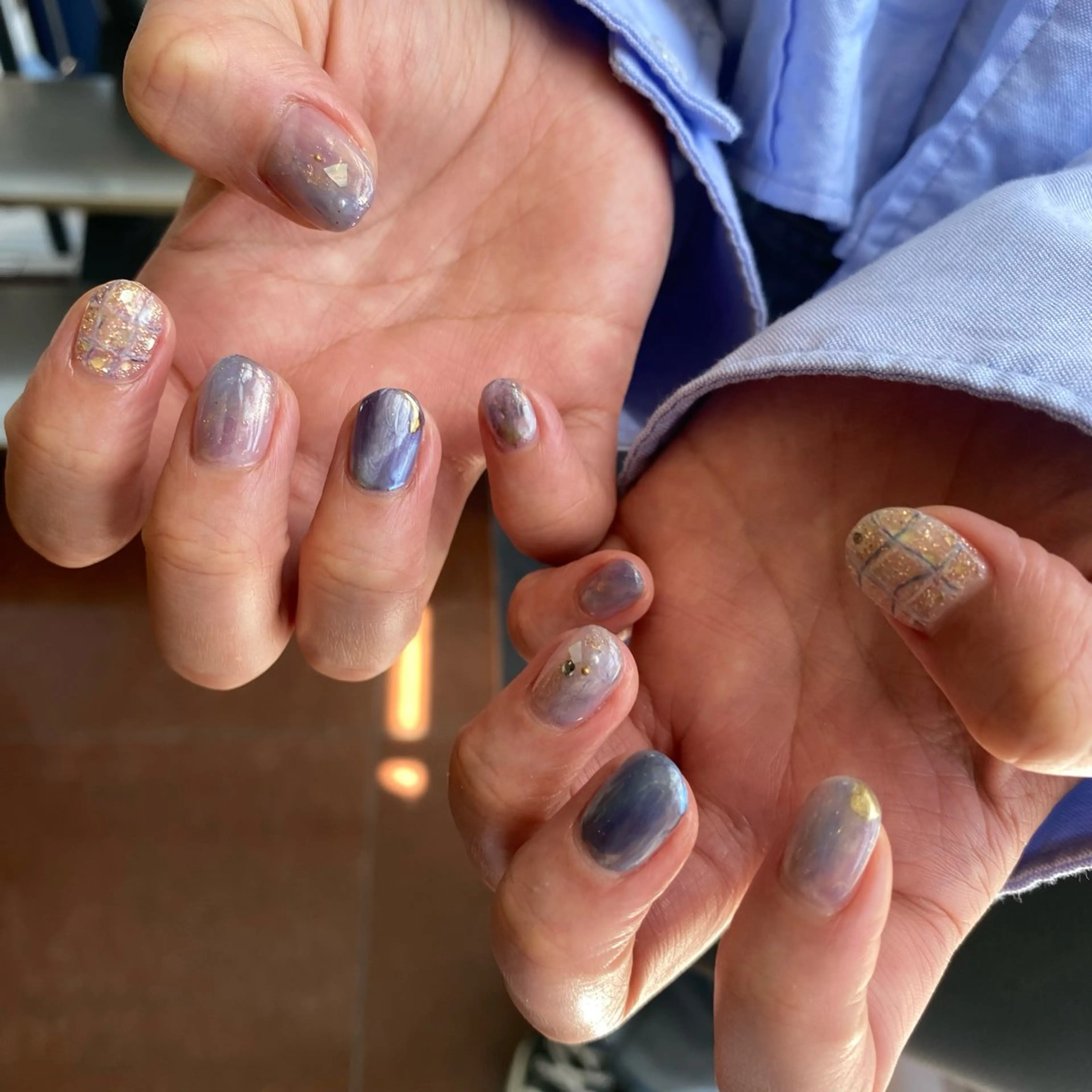 ネイル フットネイル フレンチネイル ジェルネイル グラデーション マグネットネイル misa🫧ナチュラ ル縮毛矯正/髪質改善のヘアスタイル