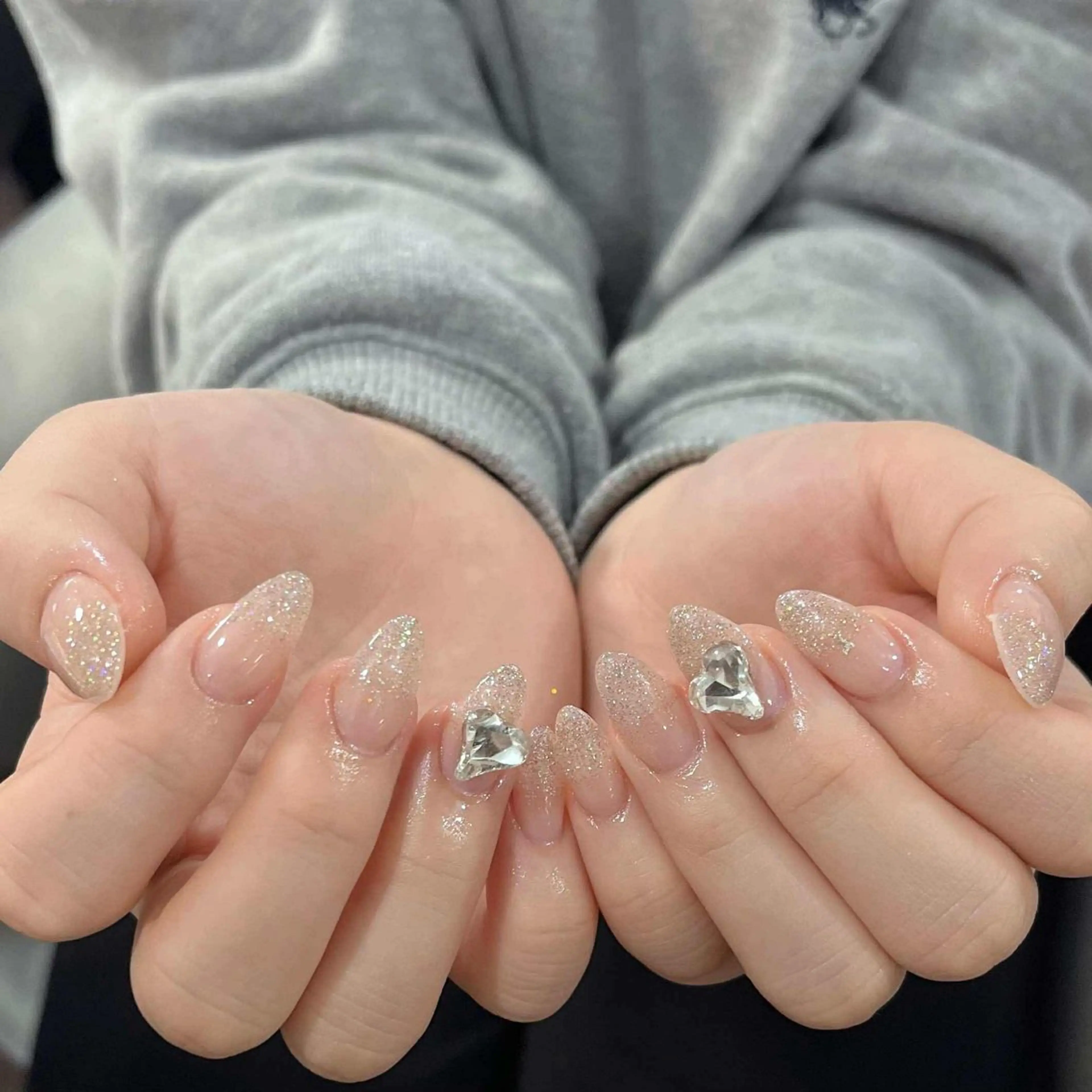 ネイル 長さ出し フレンチネイル ジェルネイル ガーリー 韓国ネイル Kawaii _Nailのネイルデザイン