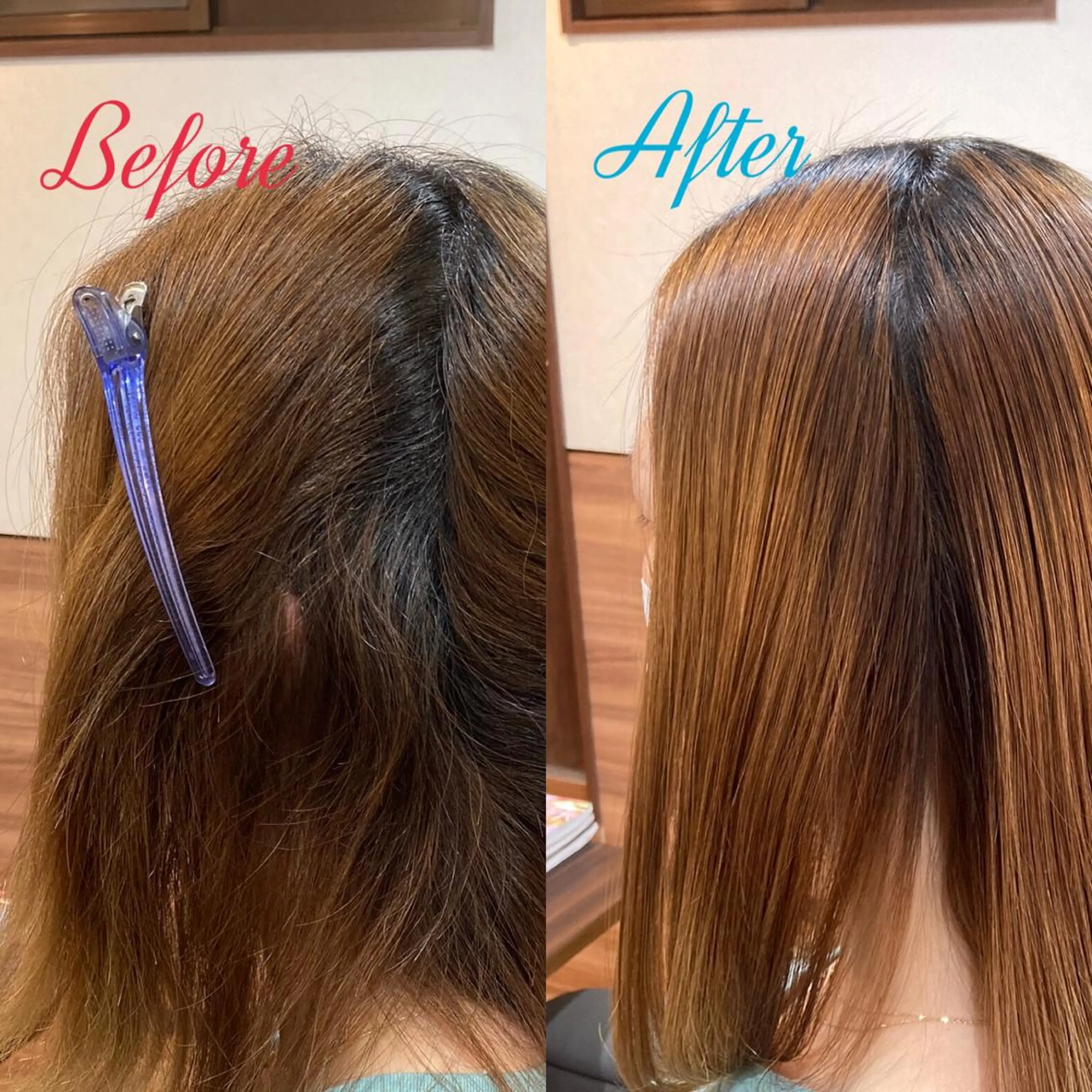 ミディアム パーマ 縮毛矯正 ストレートパーマ Annon プライベートサロンのヘアスタイル