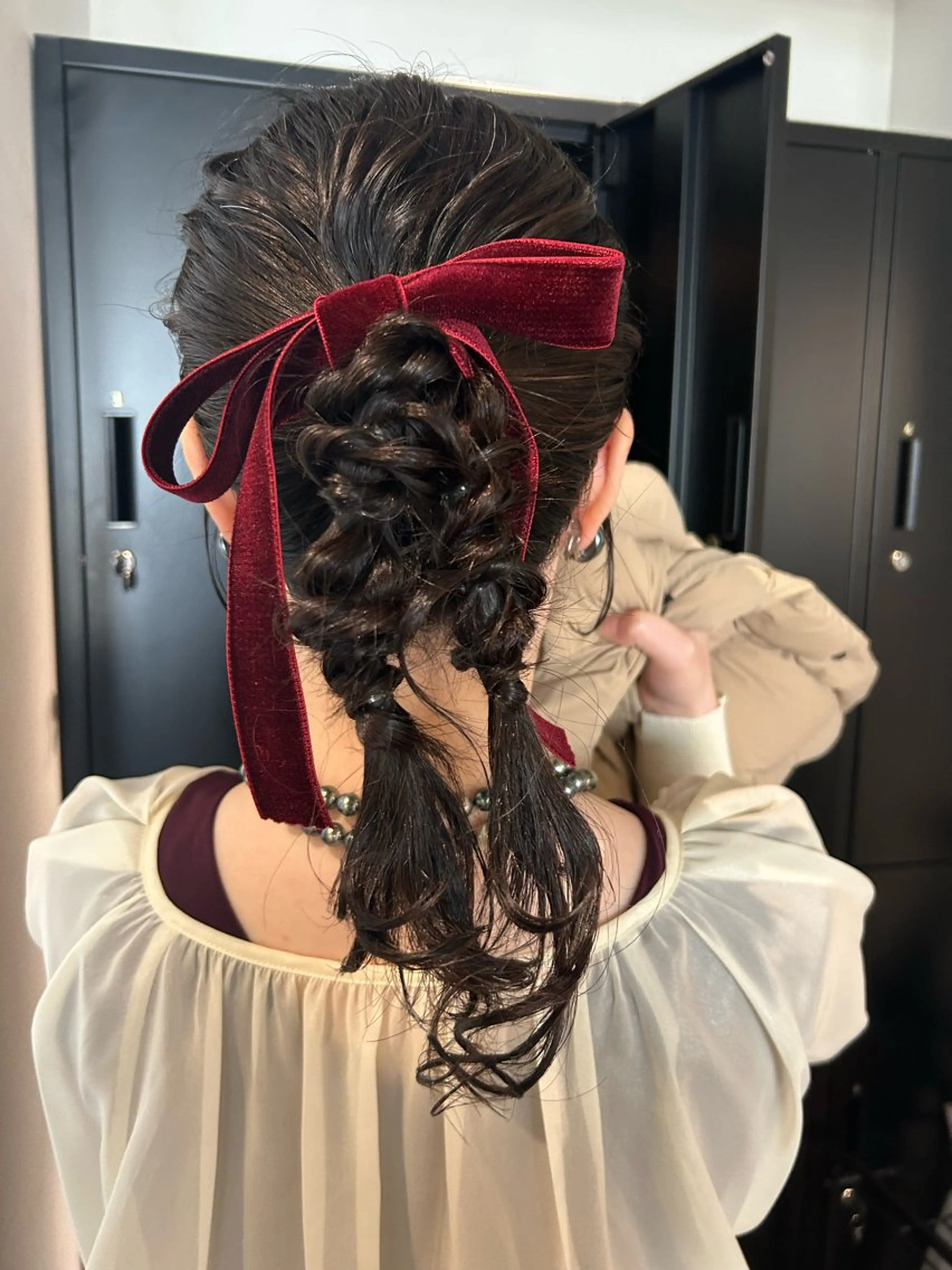 ミディアム ヘアセット/透明感 カラー/MIHO♡のヘアスタイル