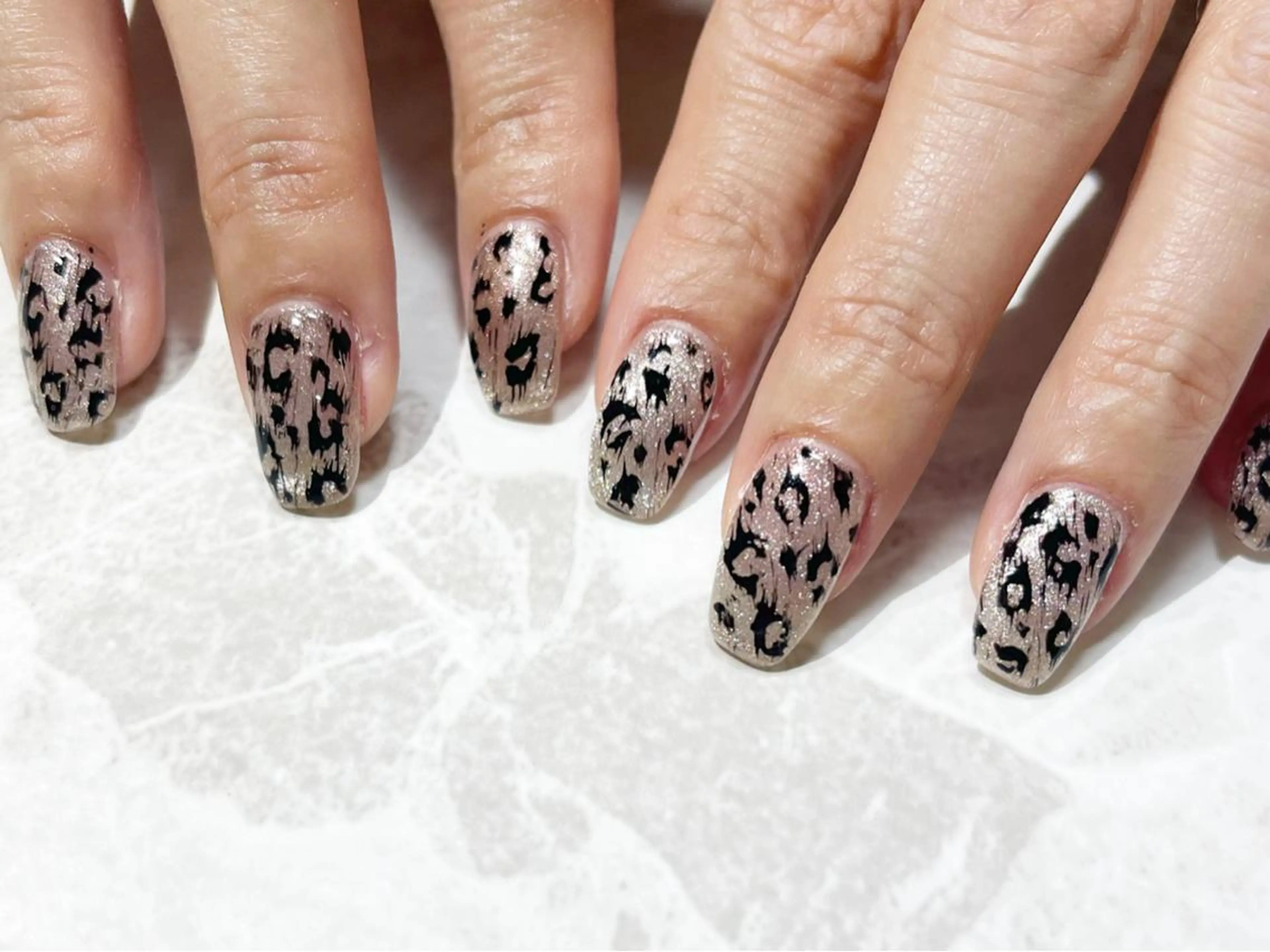 ネイル アニマル柄 フットネイル ニュアンスネイル シンプルネイル 春ネイル nail fufla ♡yamane♡のネイルデザイン