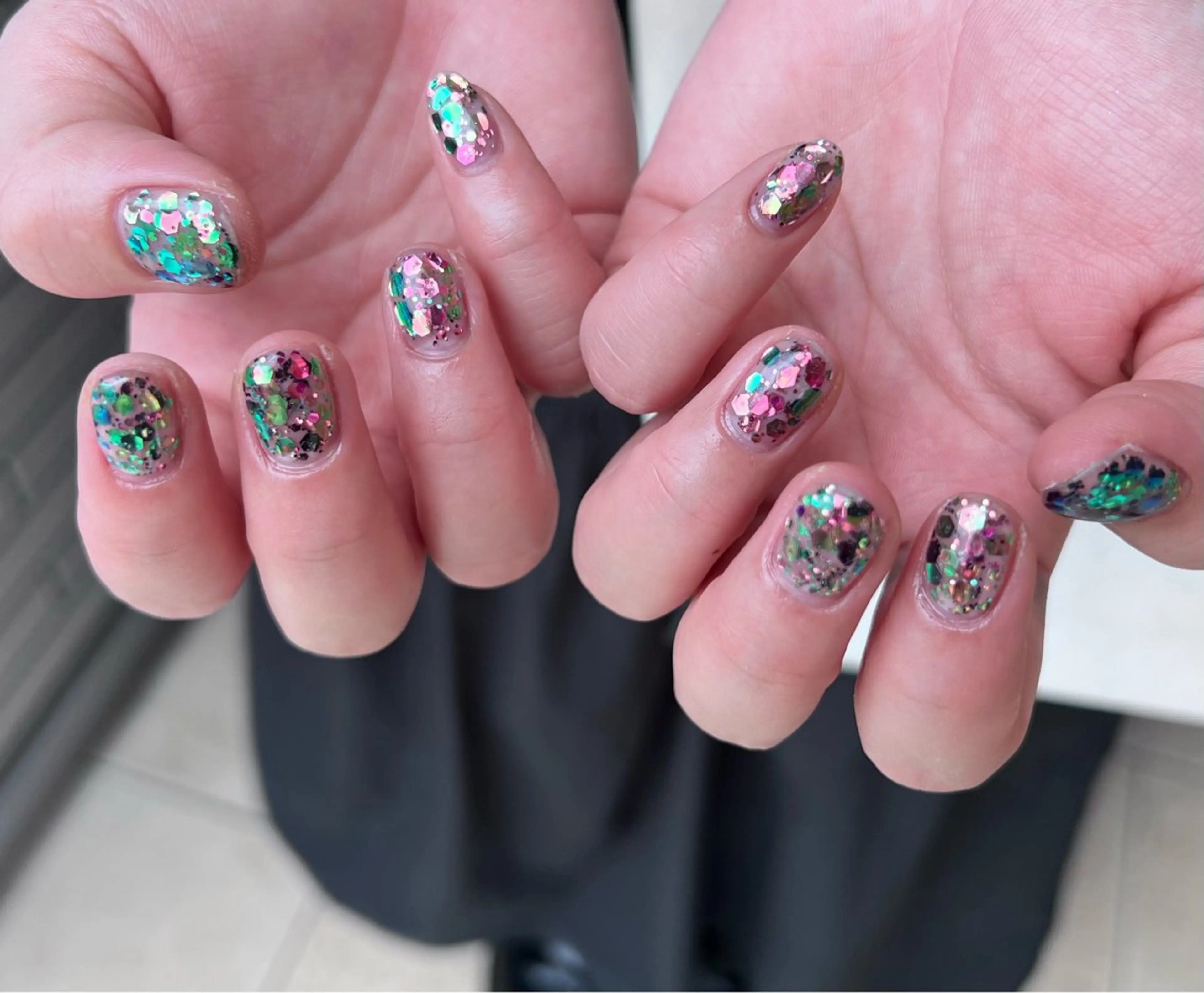 ネイル ラメ(グリッター) ワンカラーネイル charmant nailのネイルデザイン