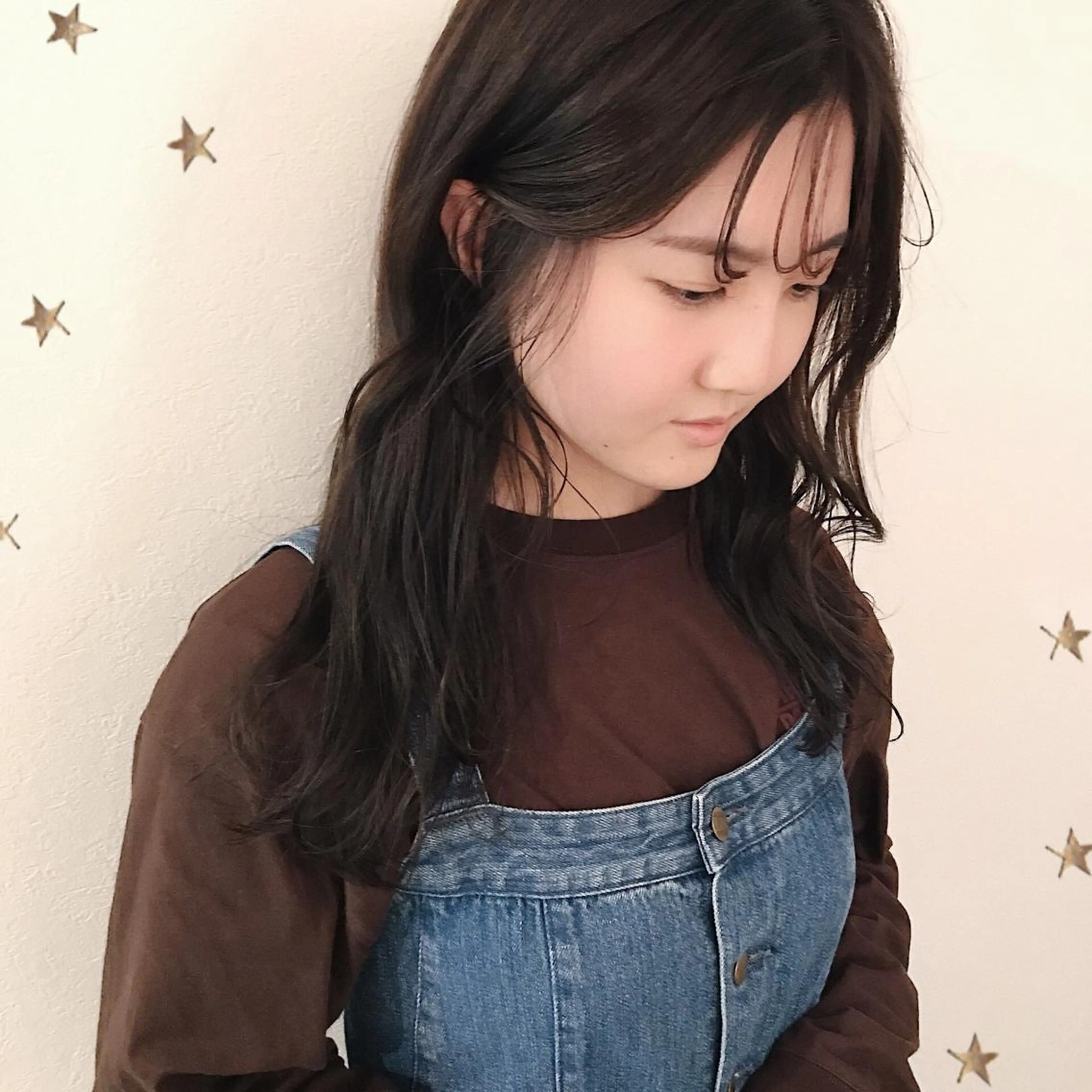 ロング カラー カット ヘアカラー 市川 千夏のヘアスタイル