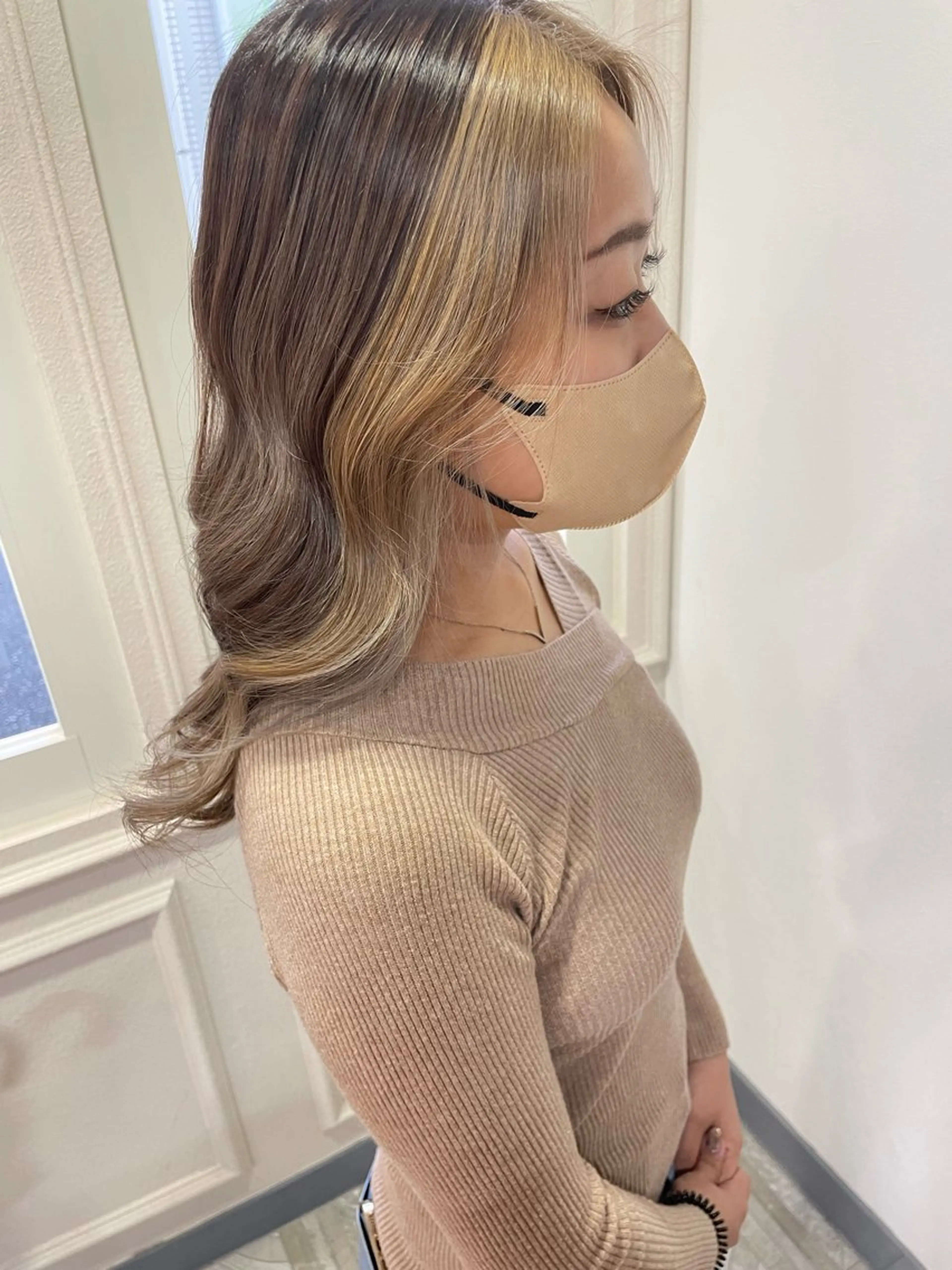 ミディアム カラー カット ヘアカラー トリートメント 向日葵🌻 /レディースカットのヘアスタイル