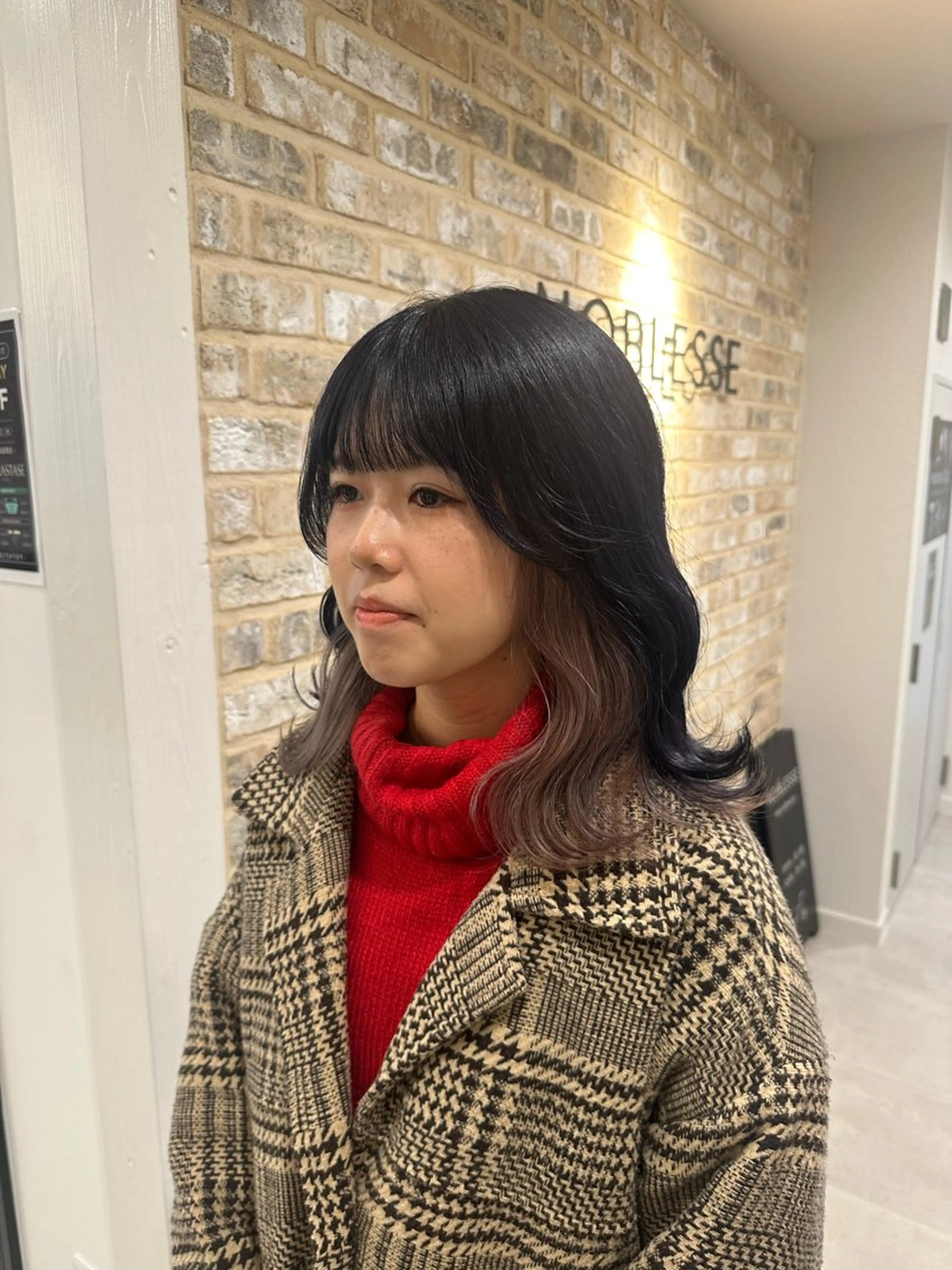 カラー ベージュカラー インナーカラー kano🌈 ボブ/レイヤーのヘアスタイル