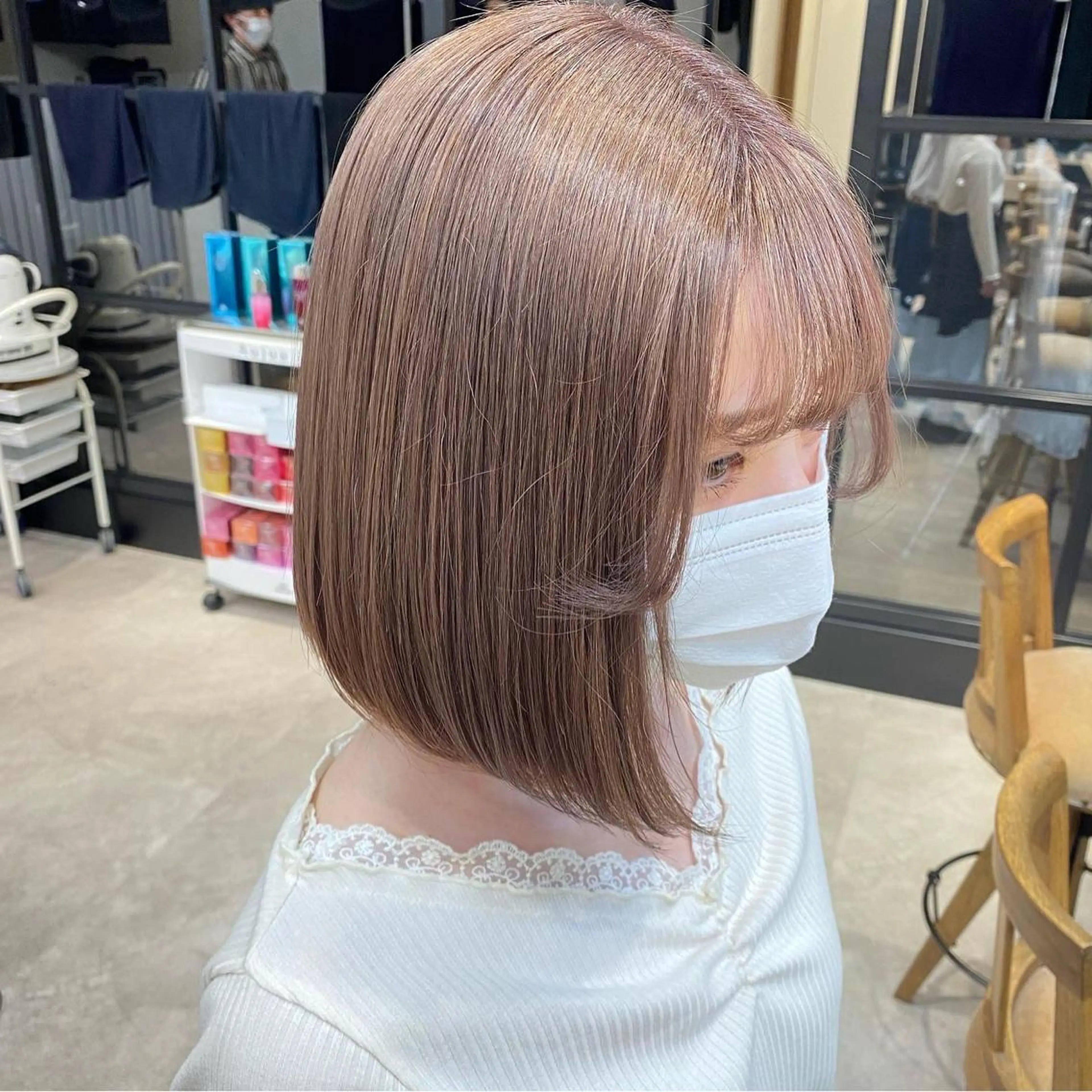 ミディアム メンズ縮毛矯正 ニュアンスパーマのヘアスタイル