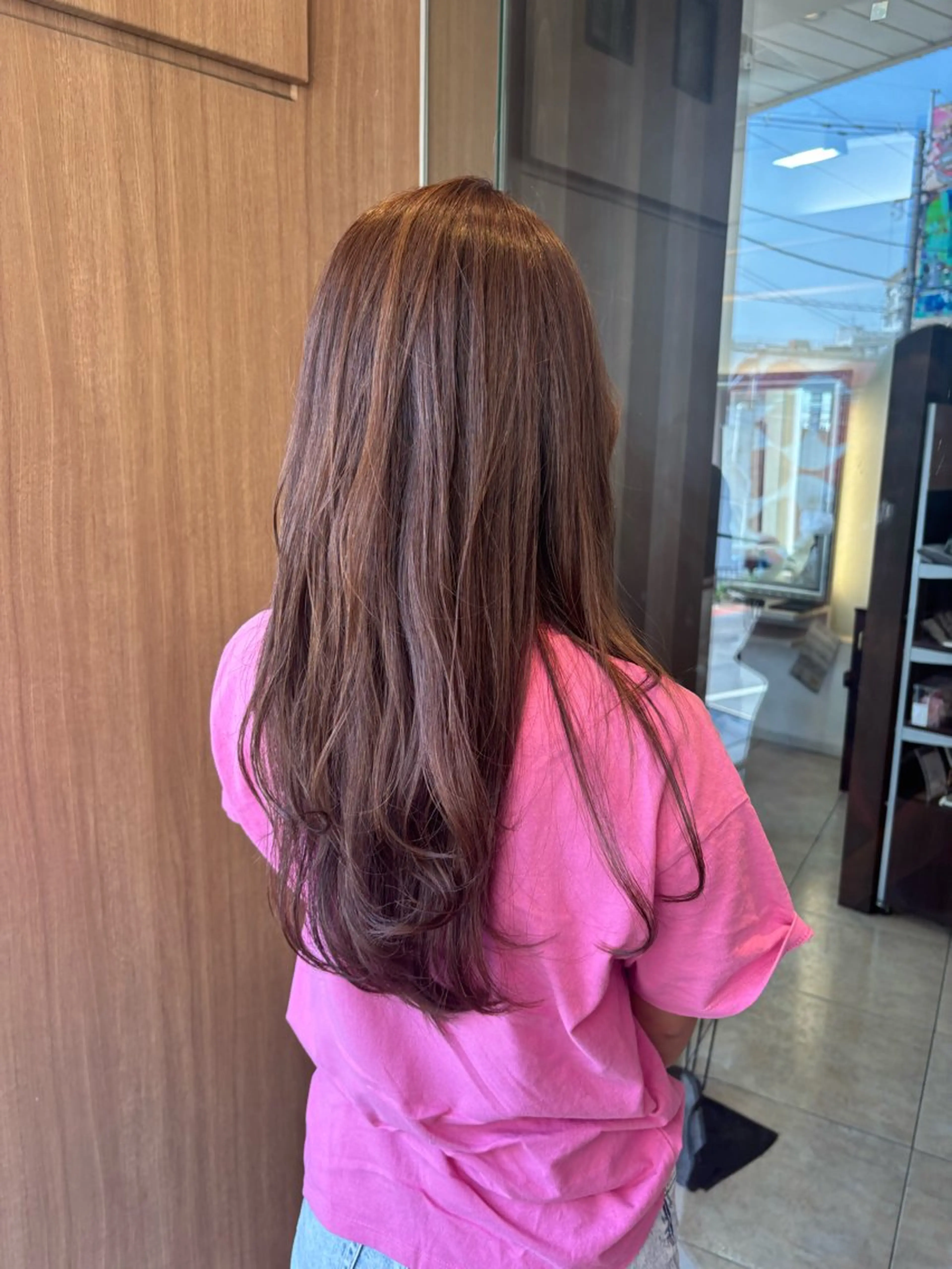 ロング アッシュ アッシュブラウン カット ヘアカラー デザインカラー/ オダセイナのヘアスタイル