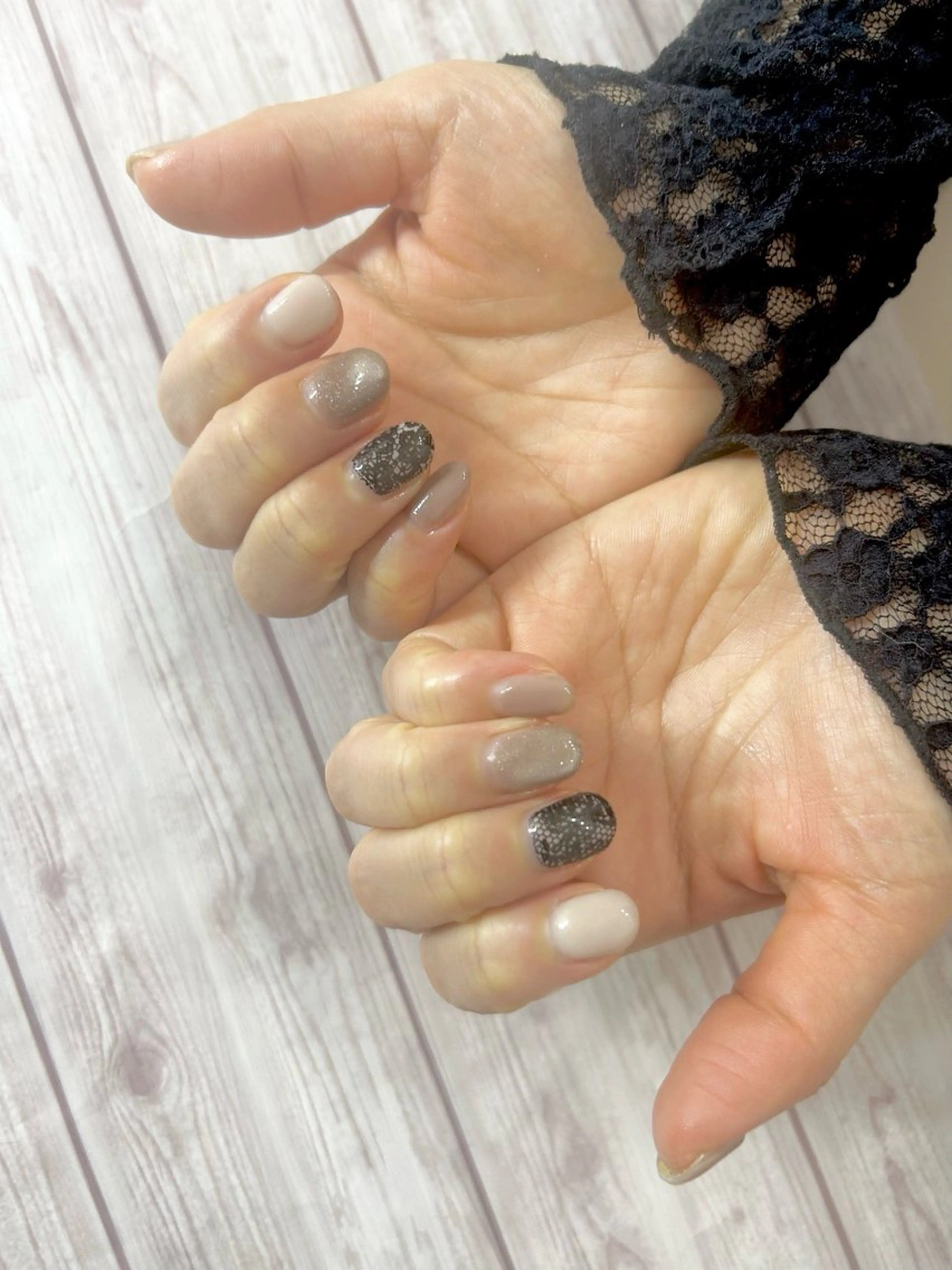 ネイル レース ハンドネイル MYu Beauty Salon YURIのネイルデザイン