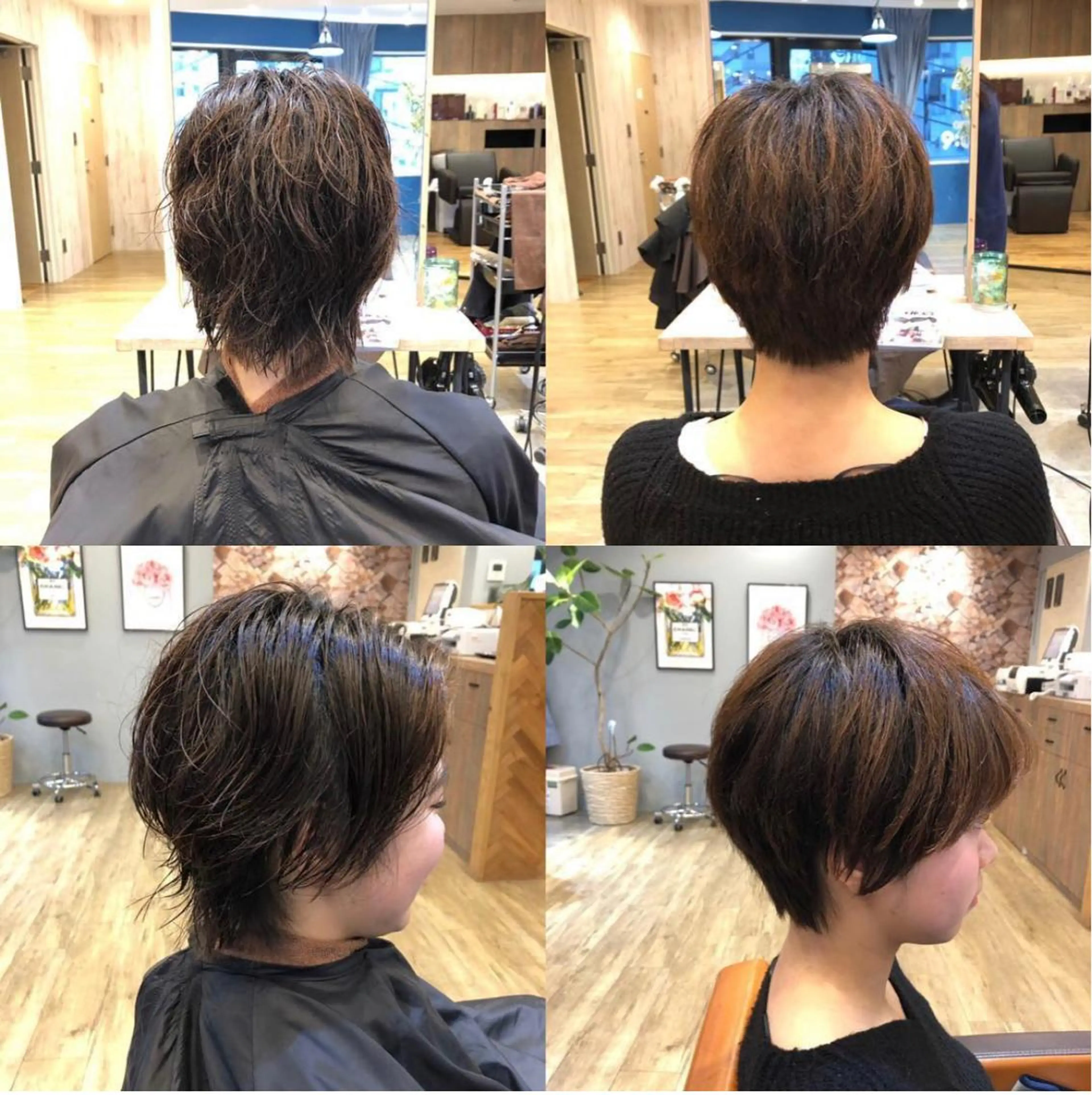 ショート 髪質改善縮毛矯正 撮影モデル@藤沢駅のヘアスタイル