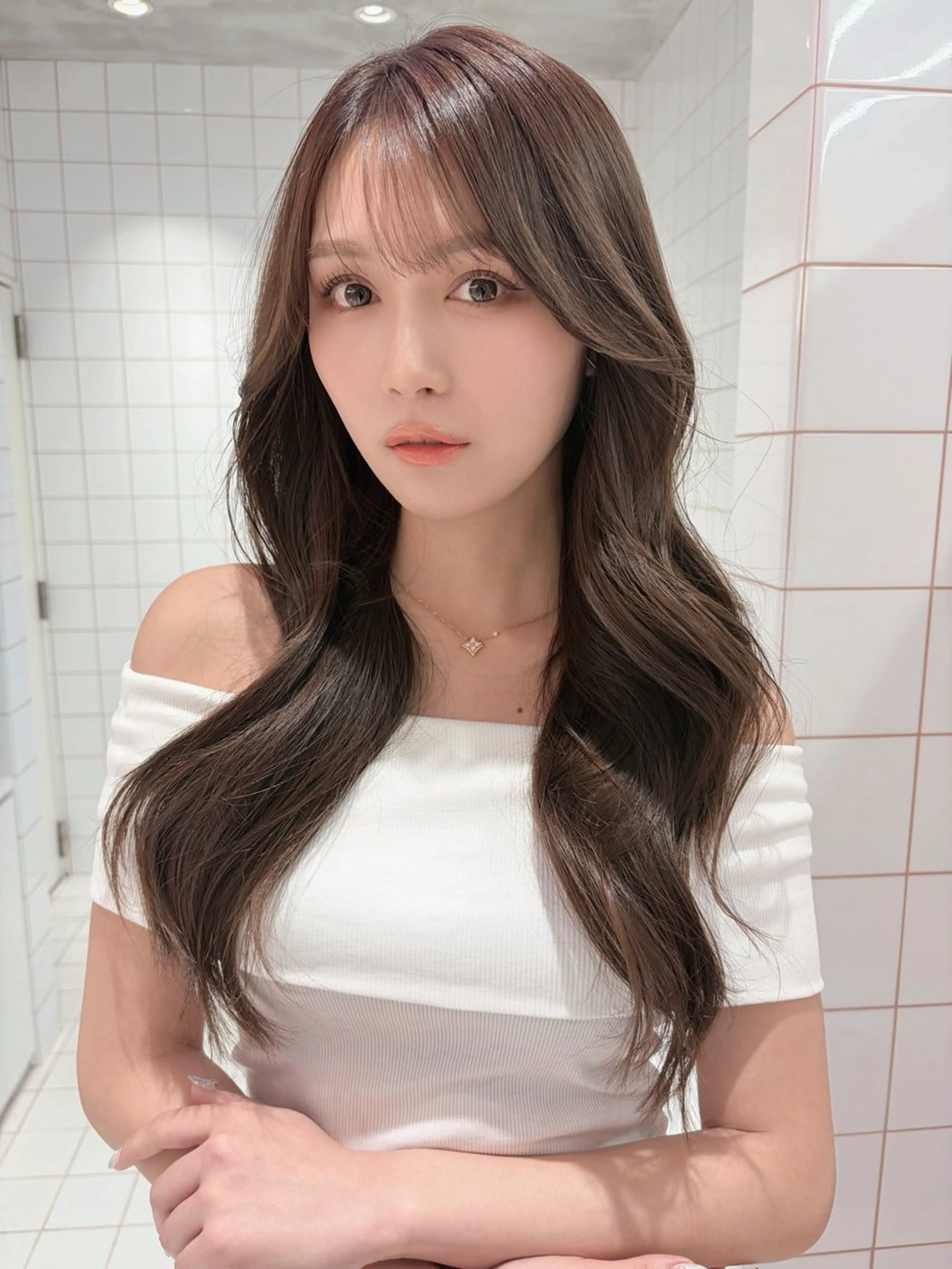 ロング カット ヘアカラー トリートメント ✨縮毛矯正✨レイヤー ホウダカズヒロのヘアスタイル