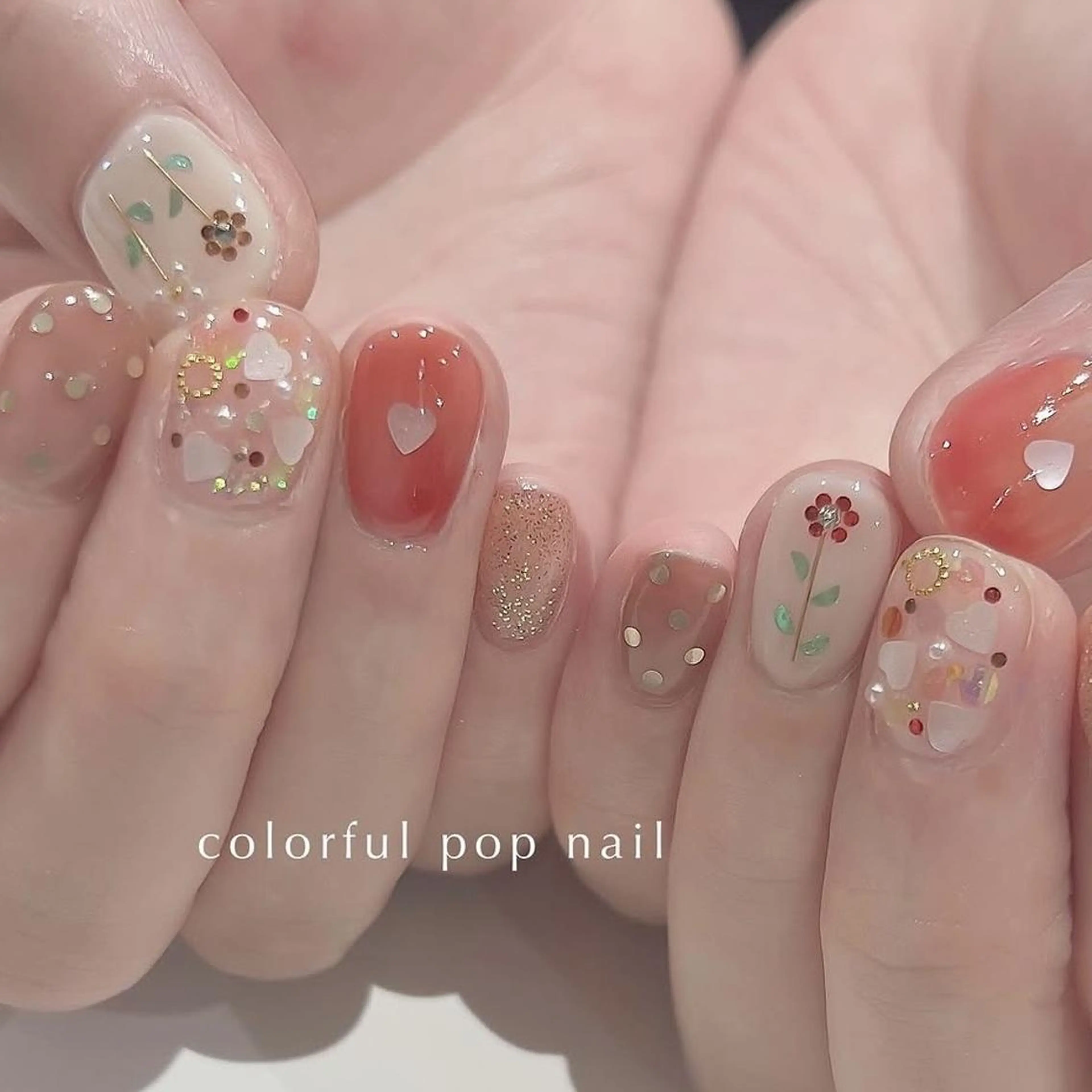 ネイル マグネットネイル ニュアンスネイル ショートネイル こまつ やよいのネイルデザイン