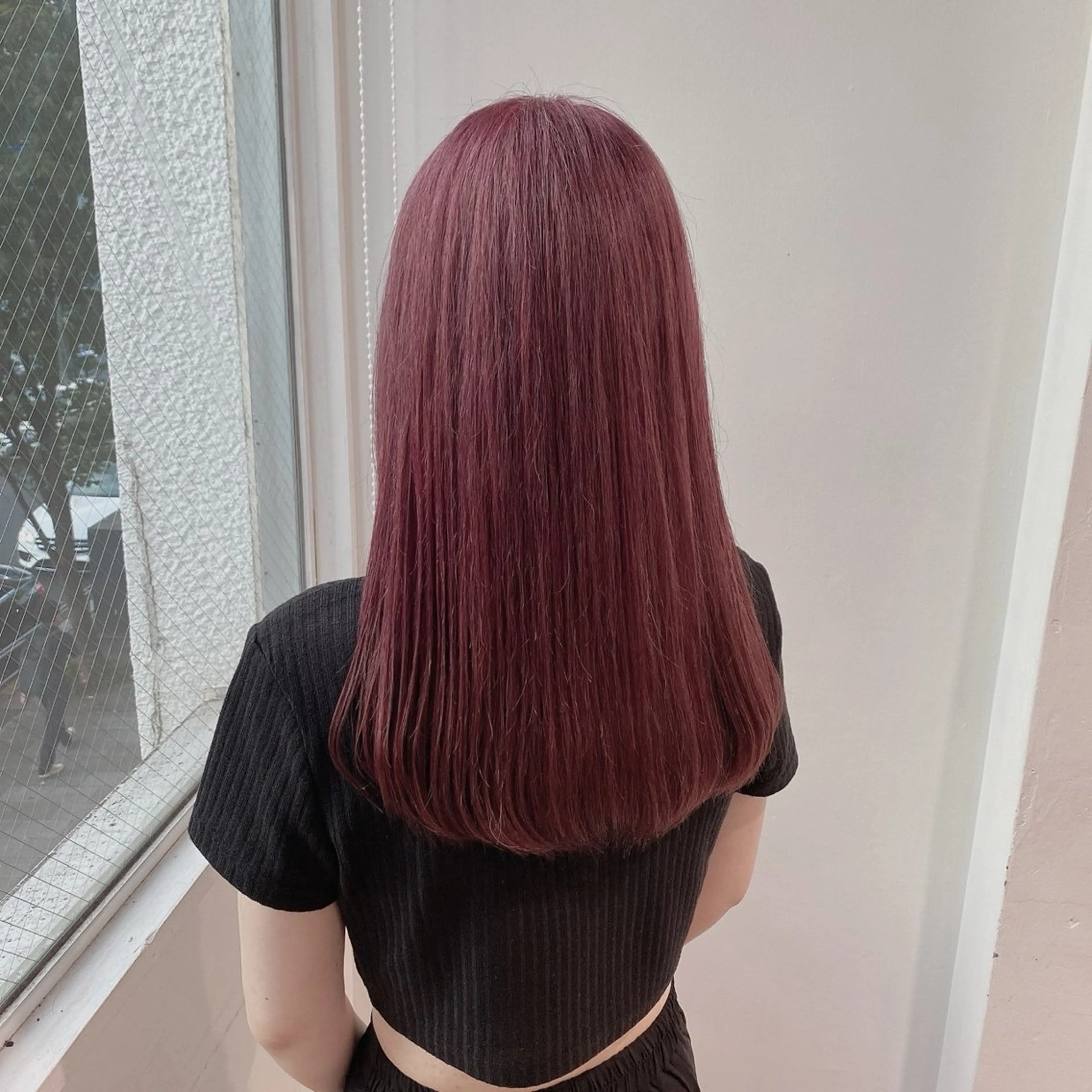 ミディアム カラー ブラウンカラー ピンクカラー ピンクブラウン パーマ/縮毛矯正 /かわいい/せき🫧のヘアスタイル