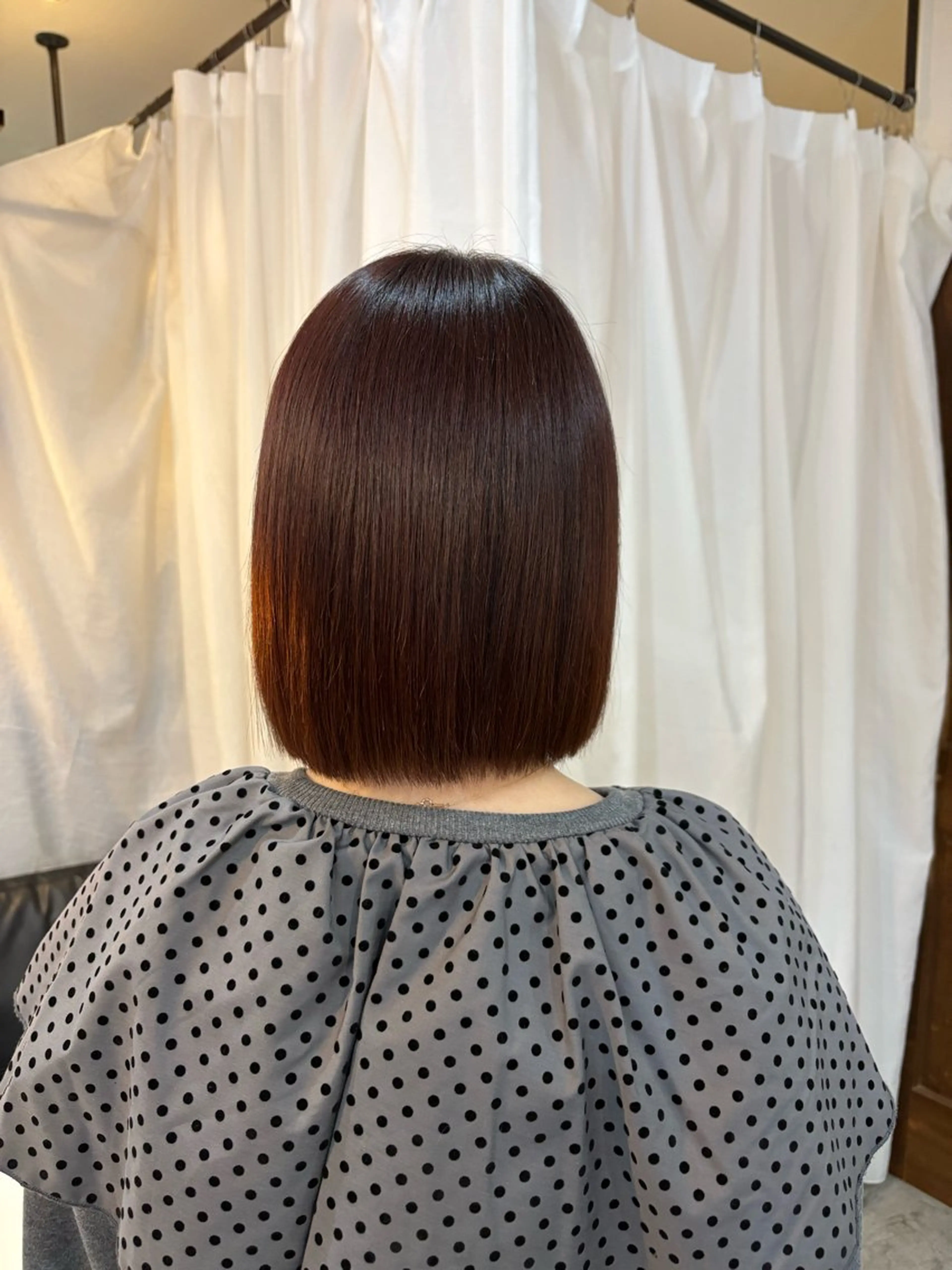 ミディアム カラー ブラウンカラー ピンクカラー ピンクブラウン ボブ 顔周りカット ピンク カラー🩰りりのヘアスタイル