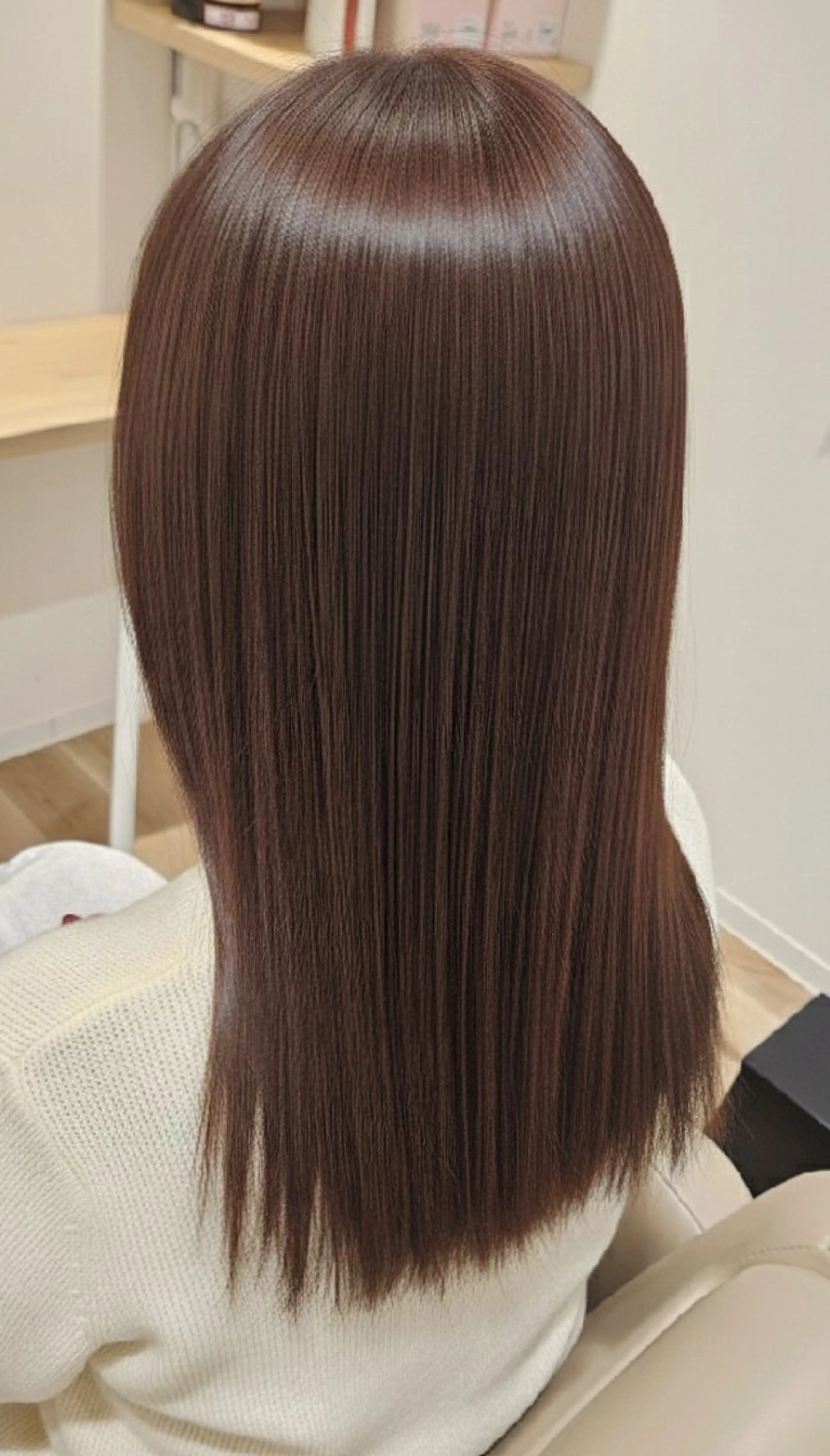 セミロング カラー 髪質改善 田中 雄太のヘアスタイル