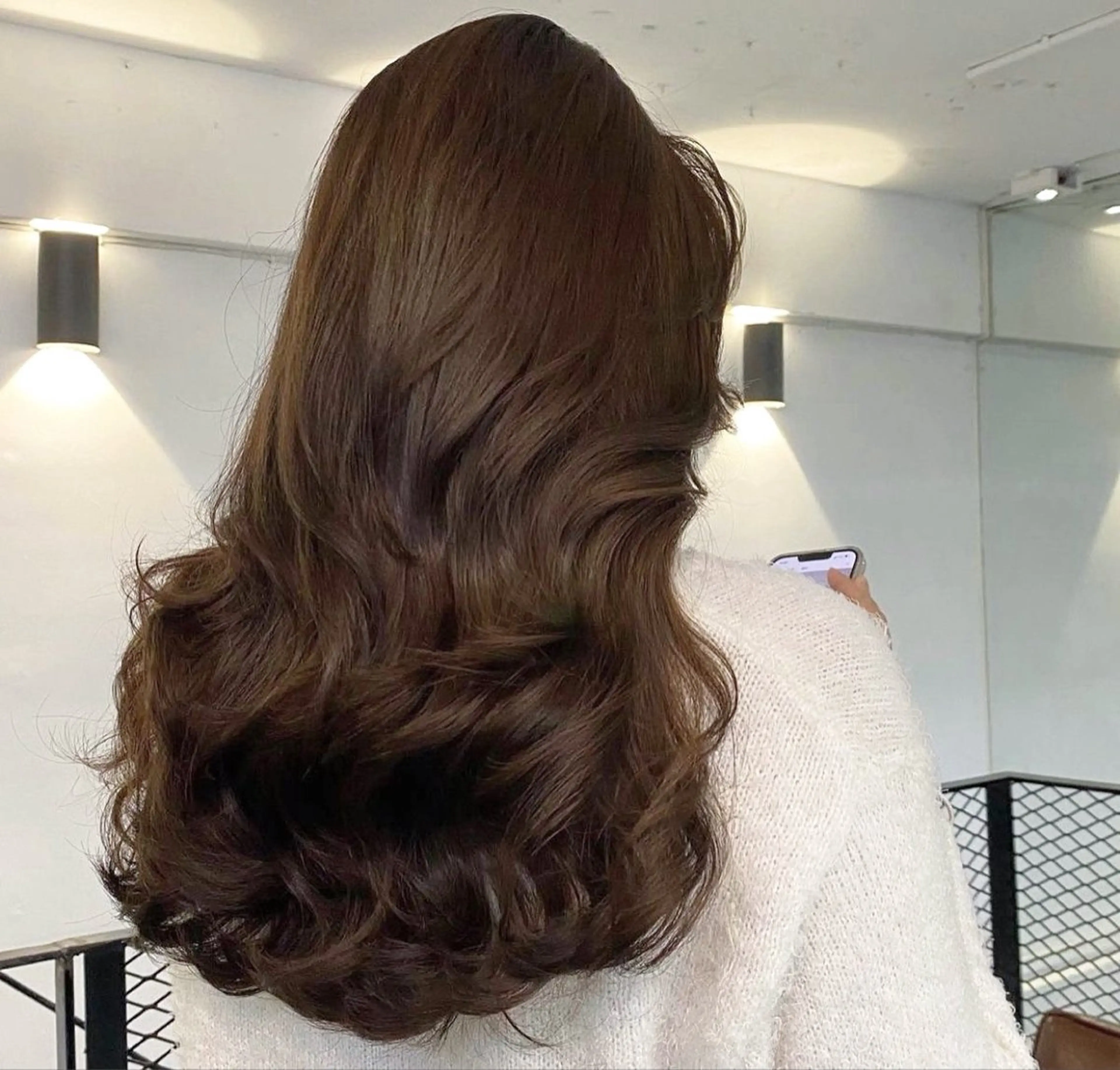 ロング カラー パーマ カット ヘアカラー 表参道🌿赤み消し カラー/チナツのヘアスタイル