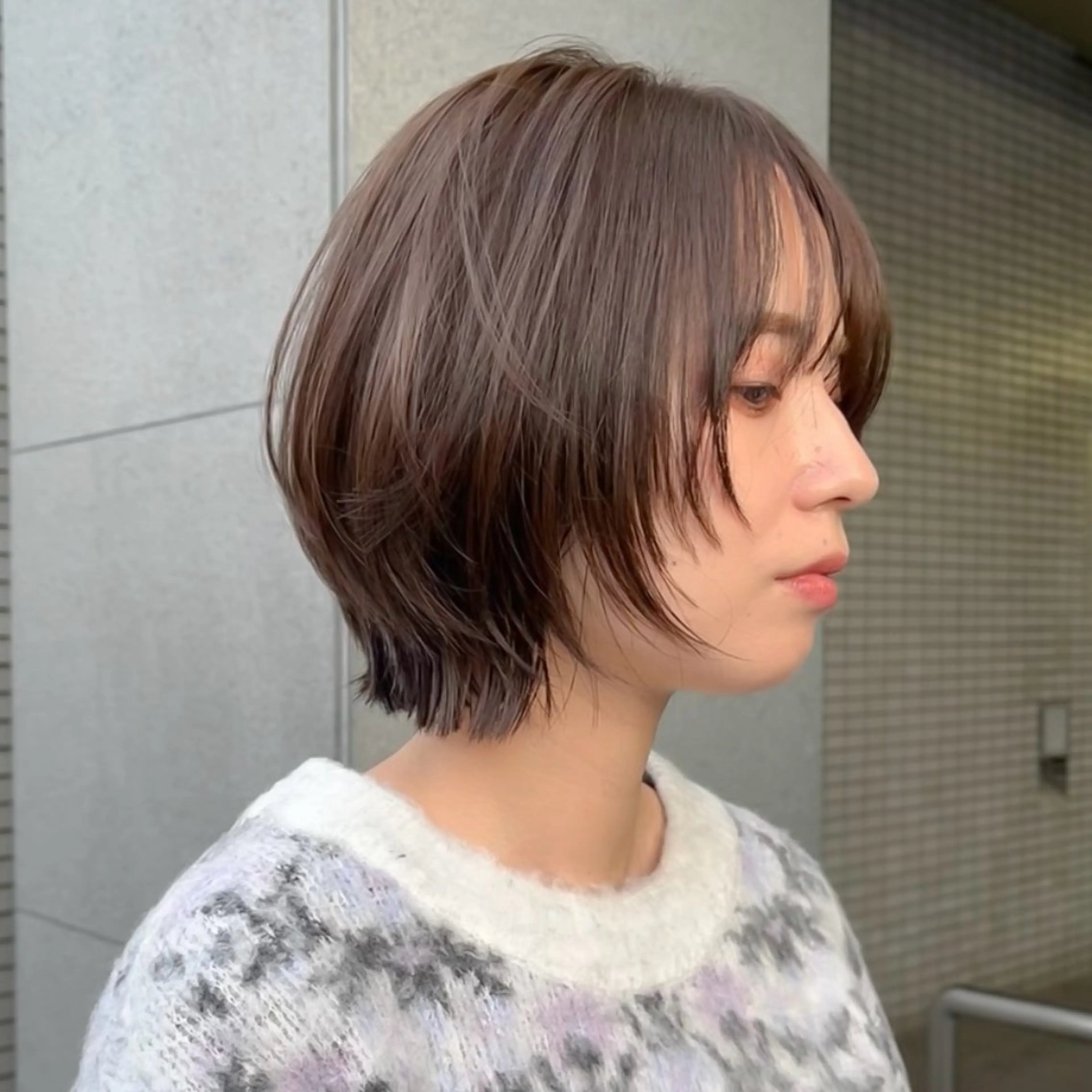 ショート カット ヘアカラー たおちゃん／レイヤー ／透明感カラーのヘアスタイル