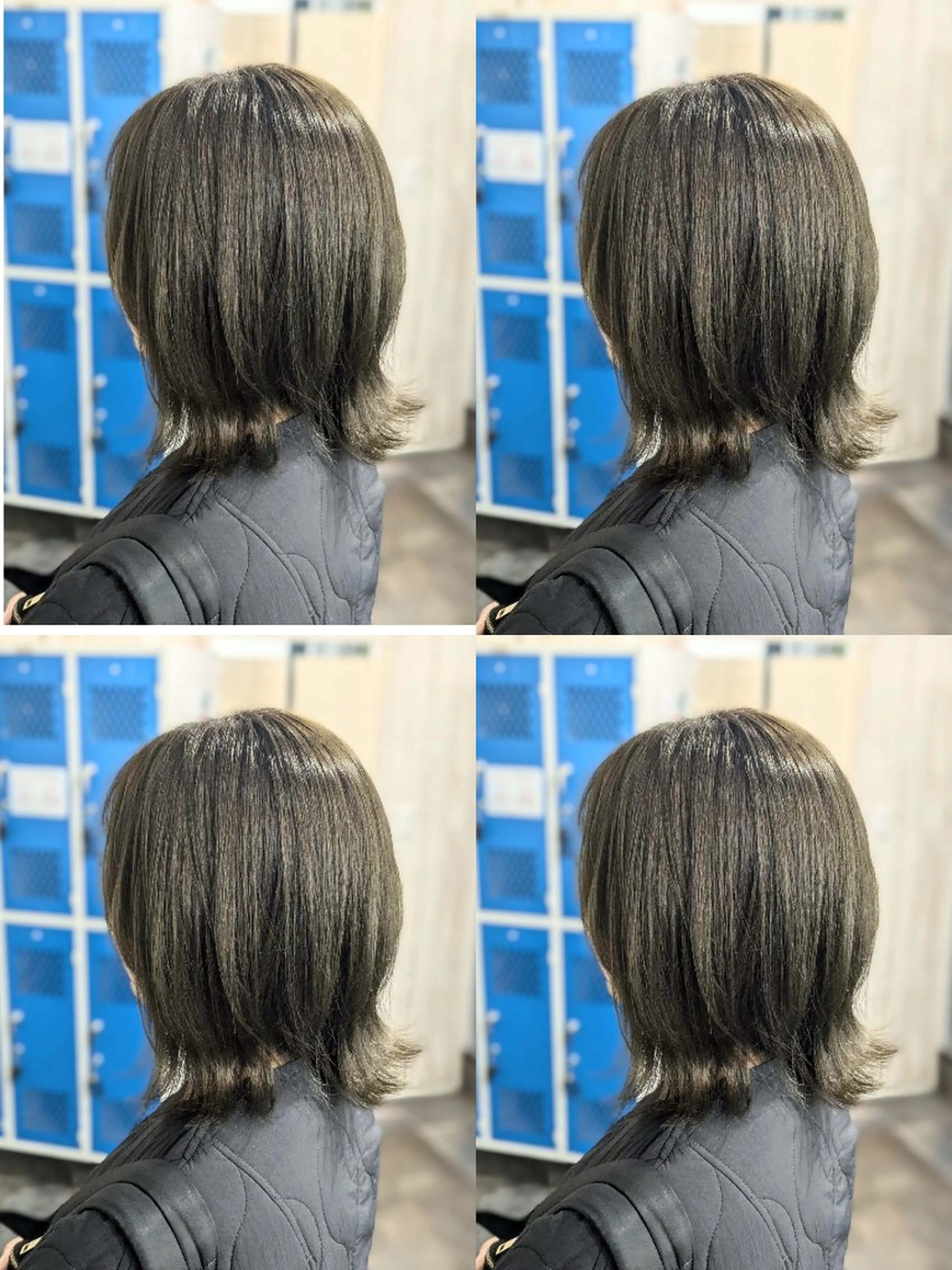 カラー ミディアム ボブレイヤー ボブ くびれヘア 顔まわりレイヤー タンバルモリ カット ヘアカラー トリートメント メンズパーマ/顔周り レイヤーカット/えののヘアスタイル