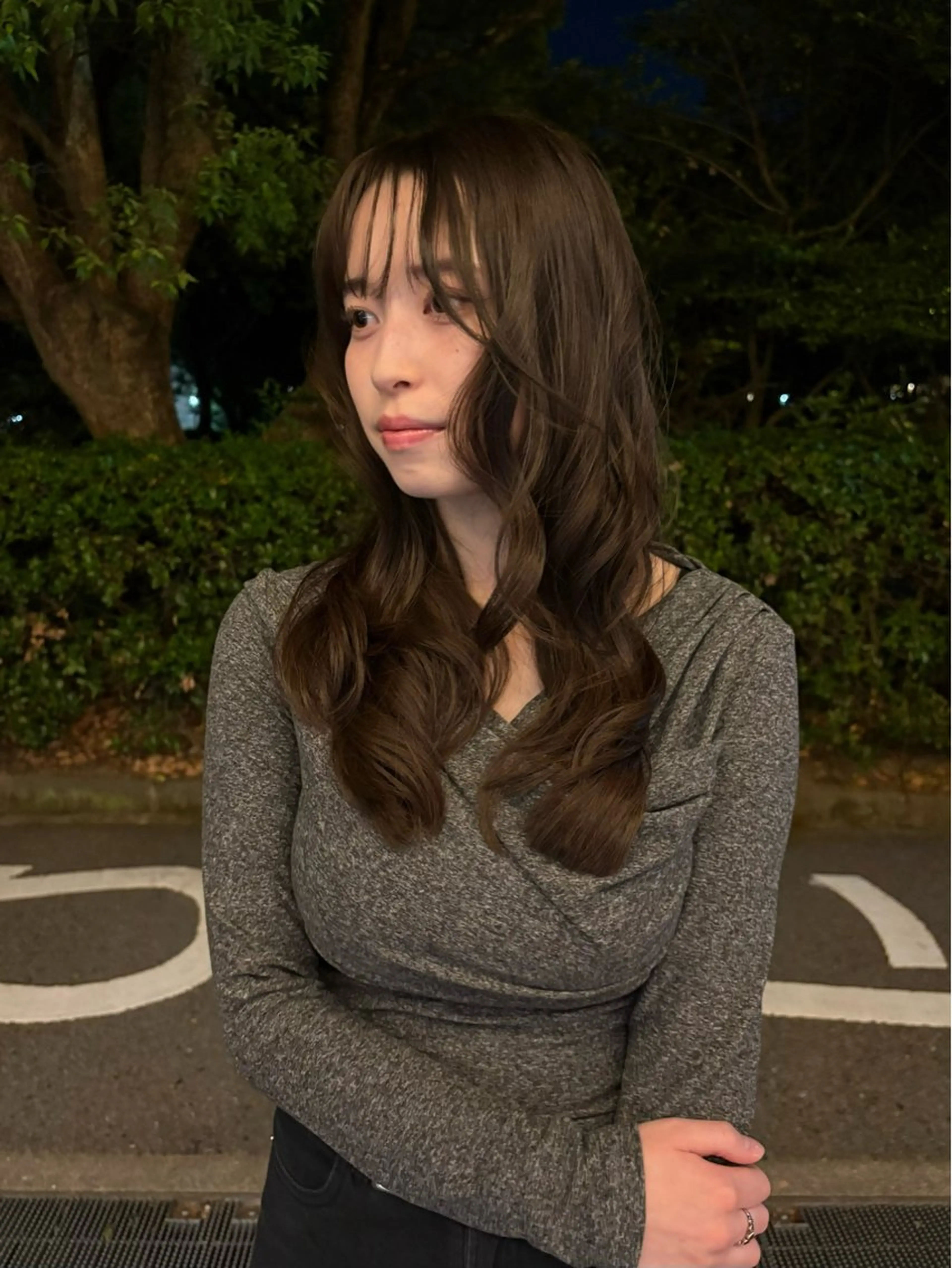 ロング カット ヘアカラー トリートメント 韓国レイヤー YOKE reinaのヘアスタイル