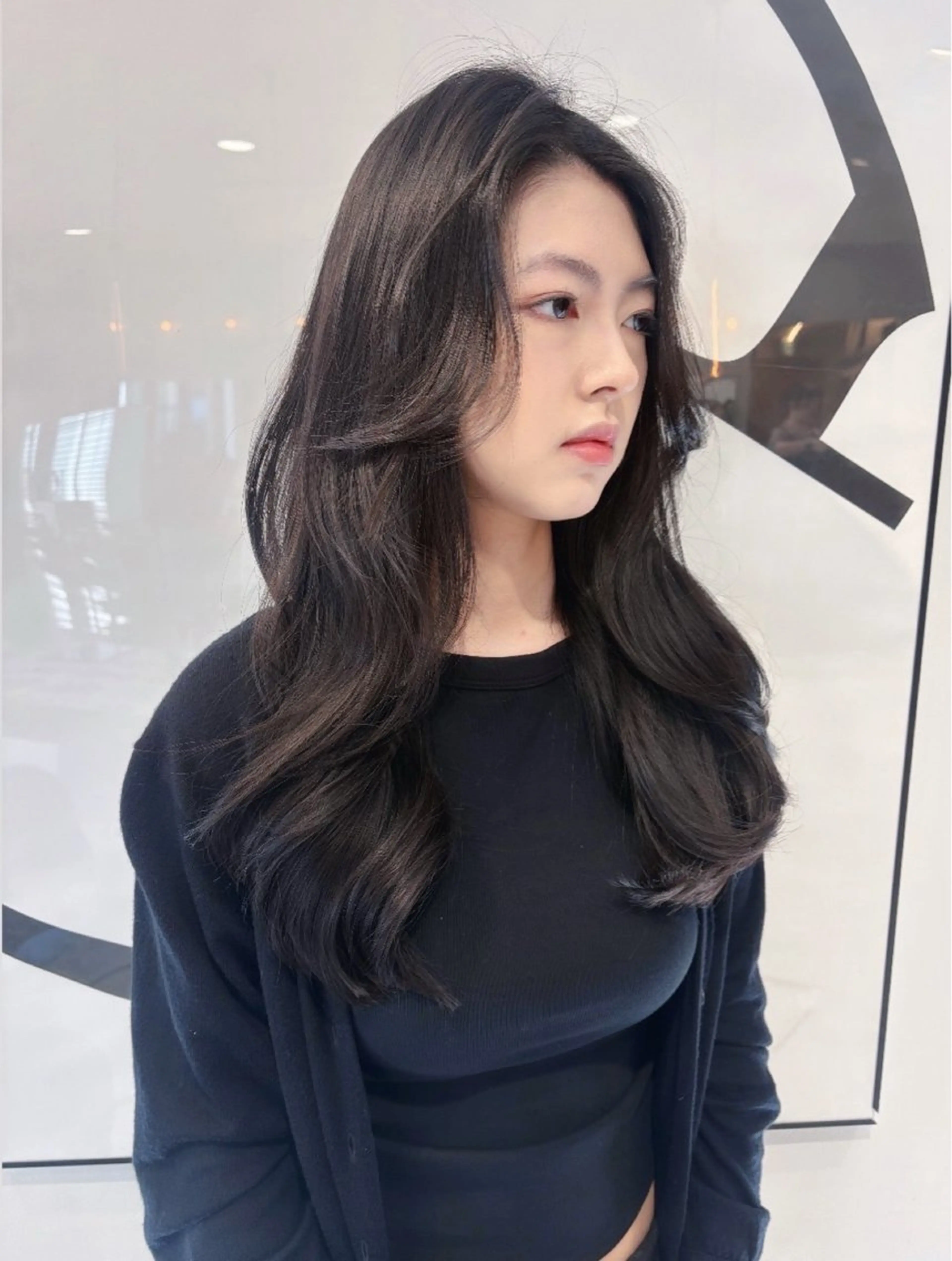 ロング カット ワンホン/韓国ヘア 🤍amiのヘアスタイル