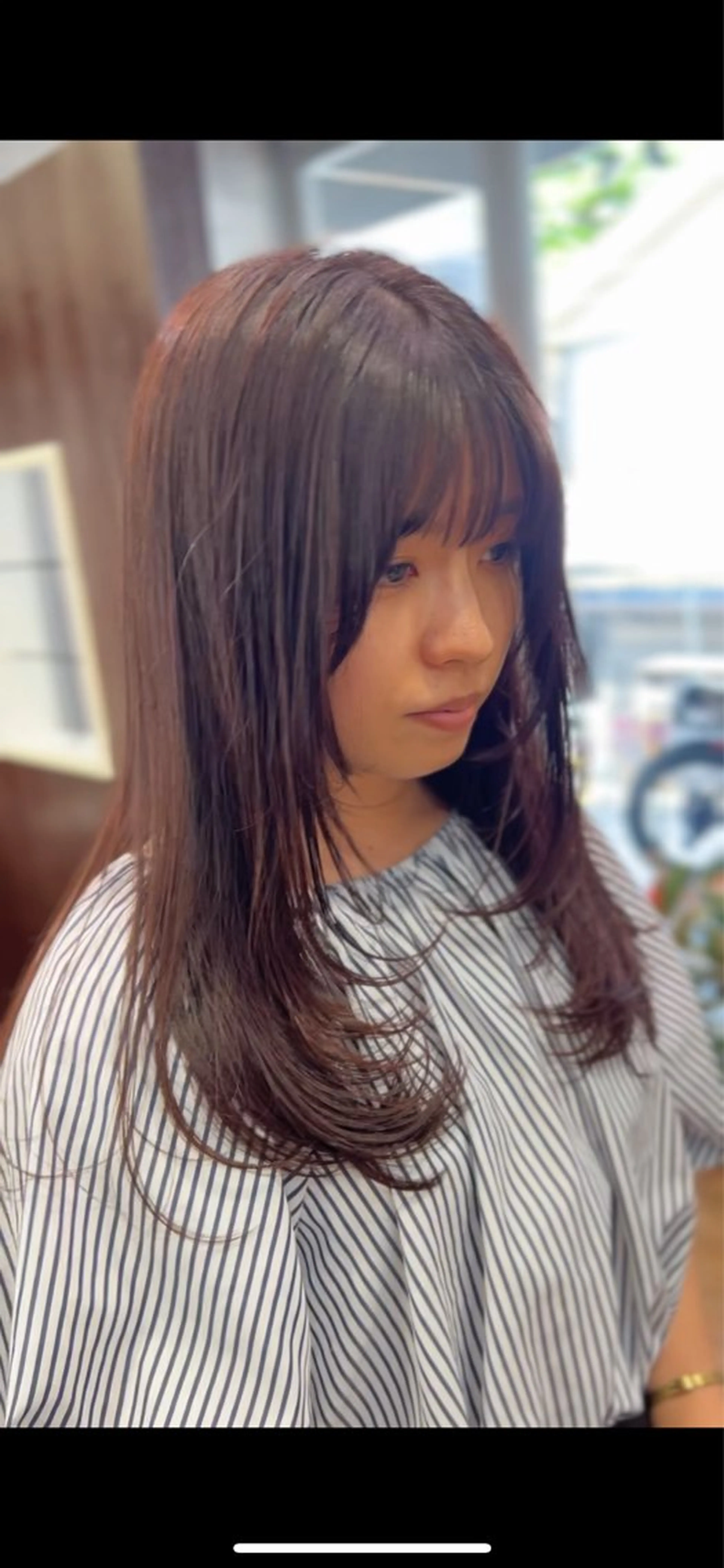 ロング レイヤーカット カット gite KOHOKU所属・髪質改善レイヤー/ 雨のヘアスタイル